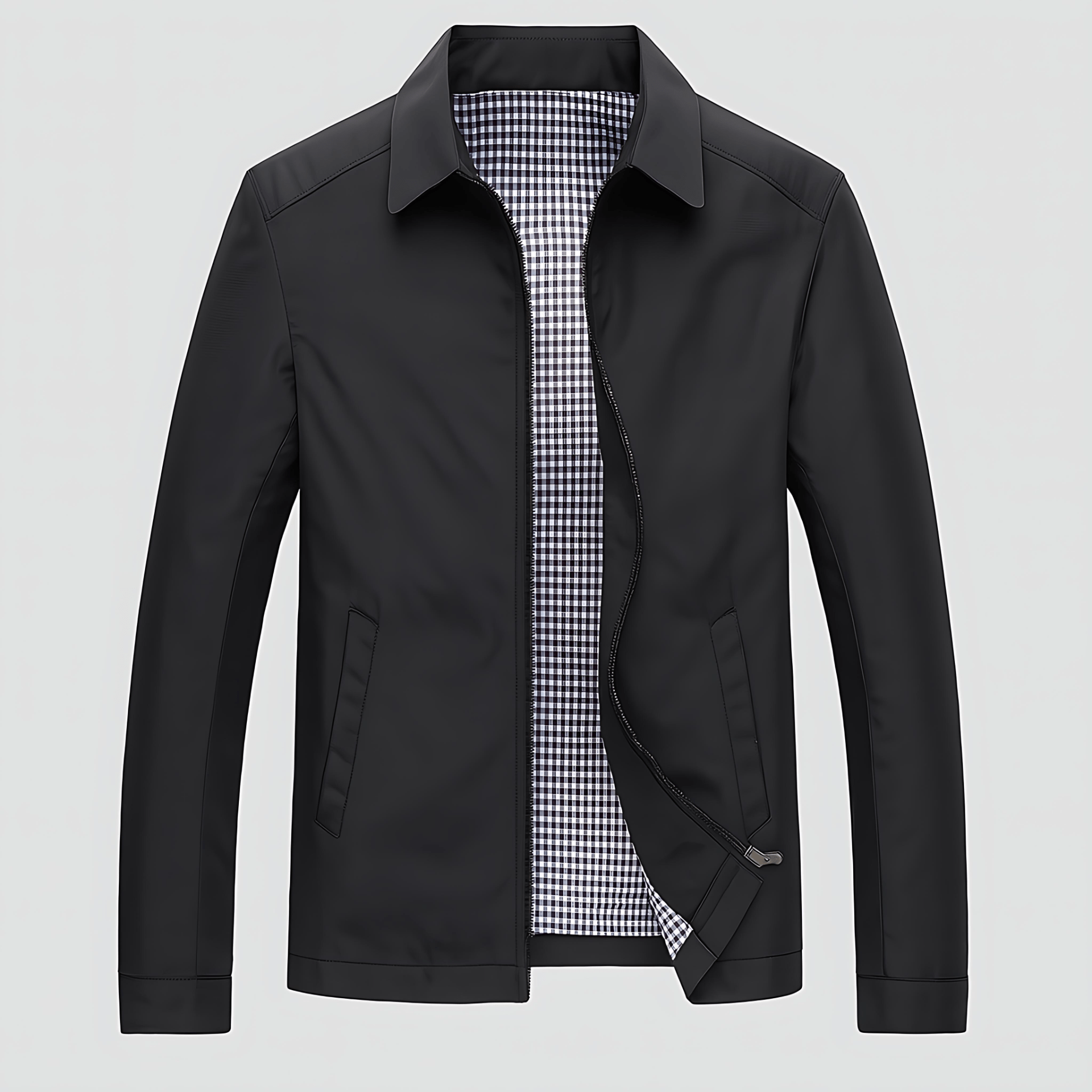 Cevori Lightweight Casual Zip-Up Harrington Jacket