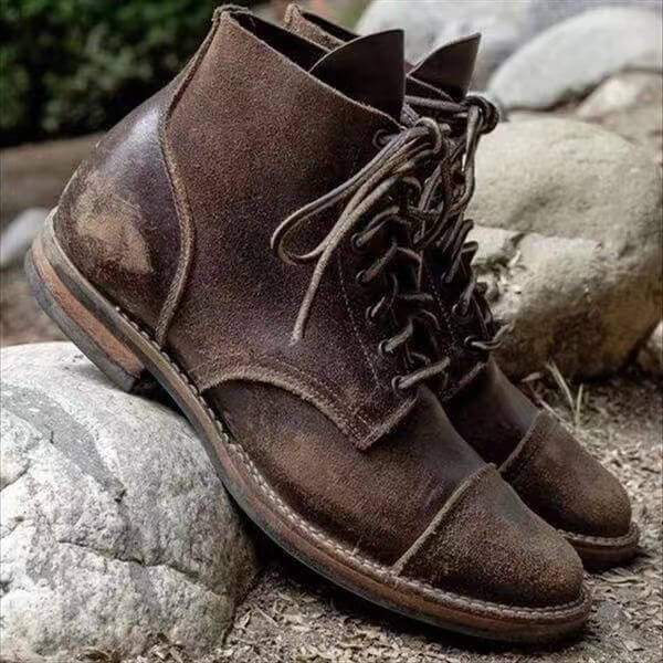 Cevori Durable Lace-Up Work Ankle Boots