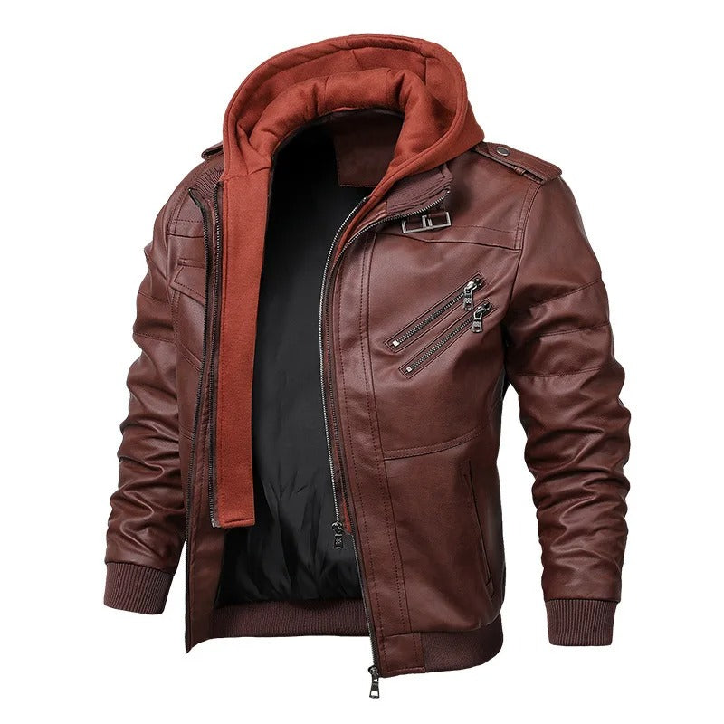 Cevori Hooded Casual Style Bomber Jacket