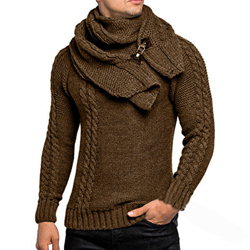 Cevori Stylish Knitted Jumper with Scarf