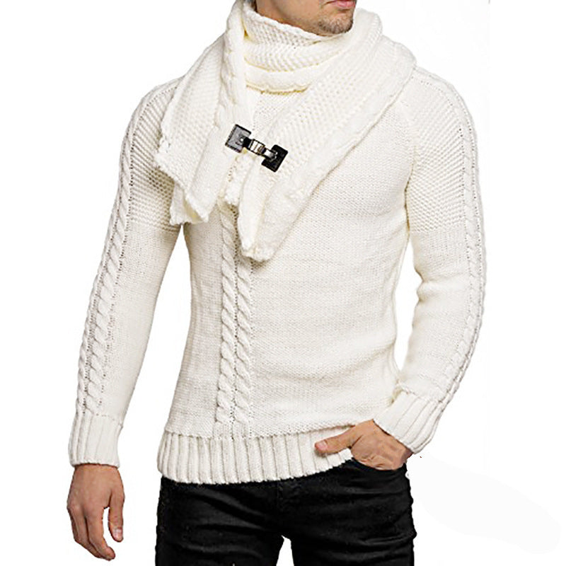 Cevori Stylish Knitted Jumper with Scarf