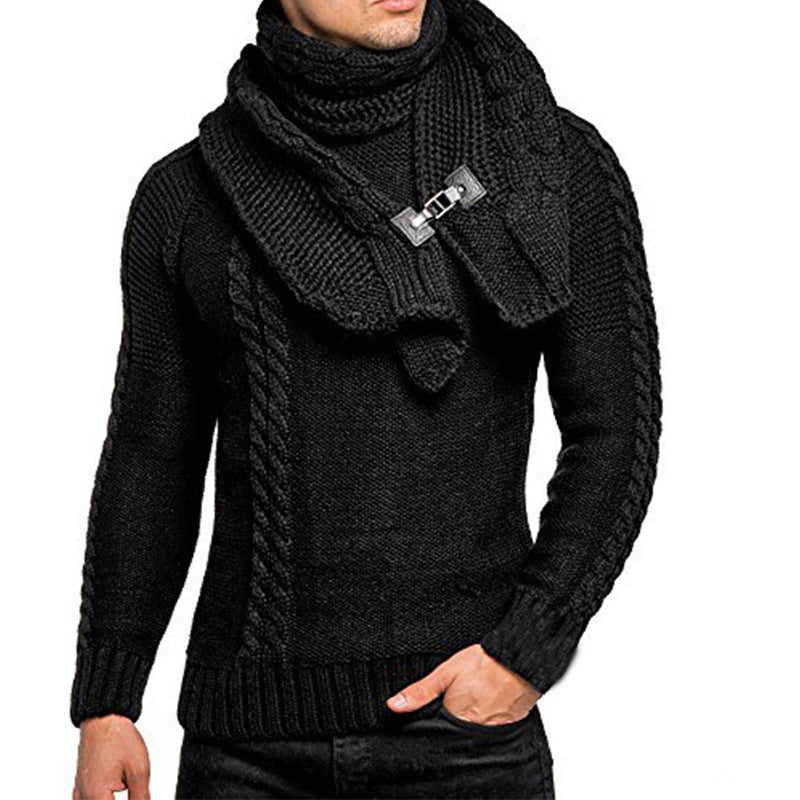 Cevori Stylish Knitted Jumper with Scarf