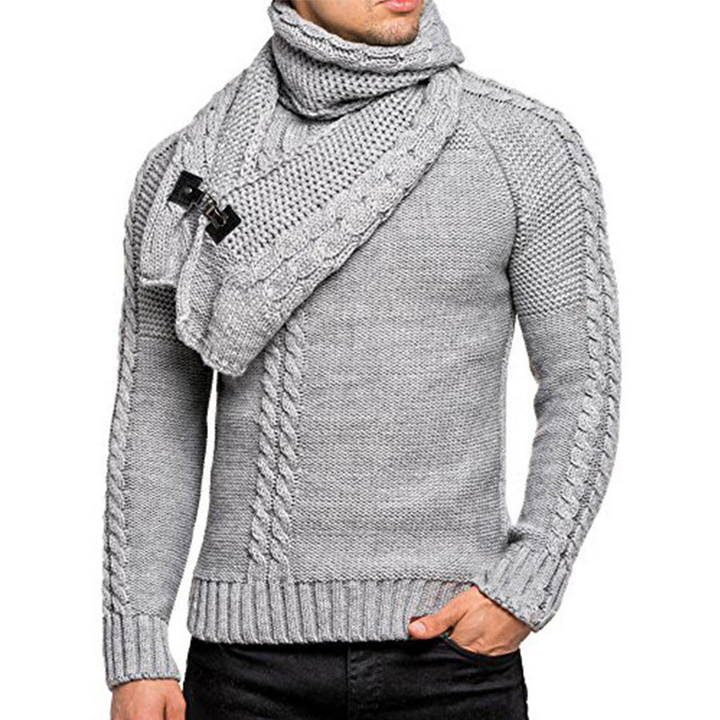 Cevori Stylish Knitted Jumper with Scarf
