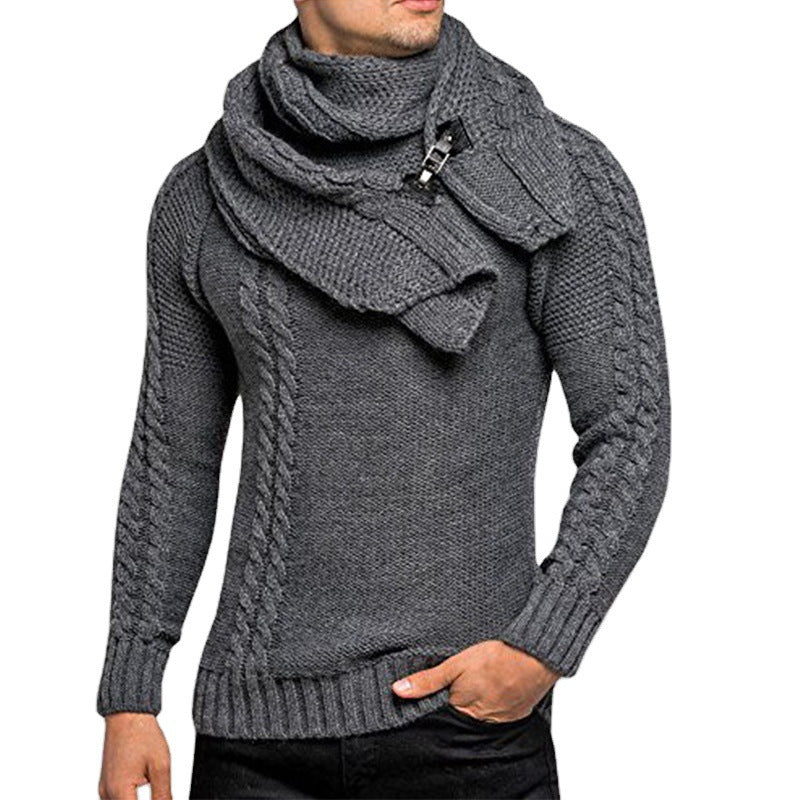 Cevori Stylish Knitted Jumper with Scarf