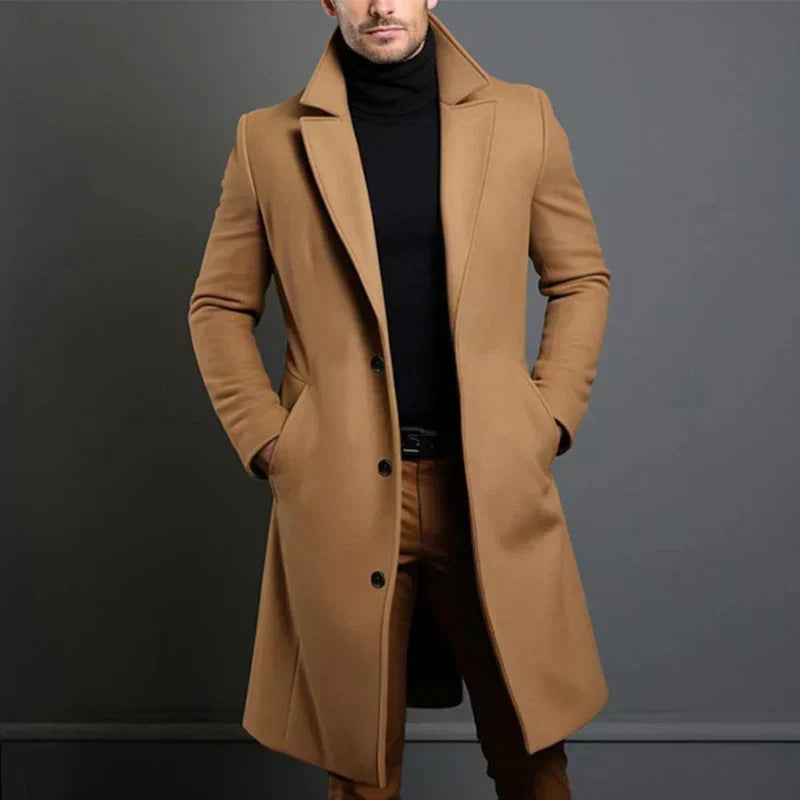 Cevori Tailored Fit Formal Wool Coat