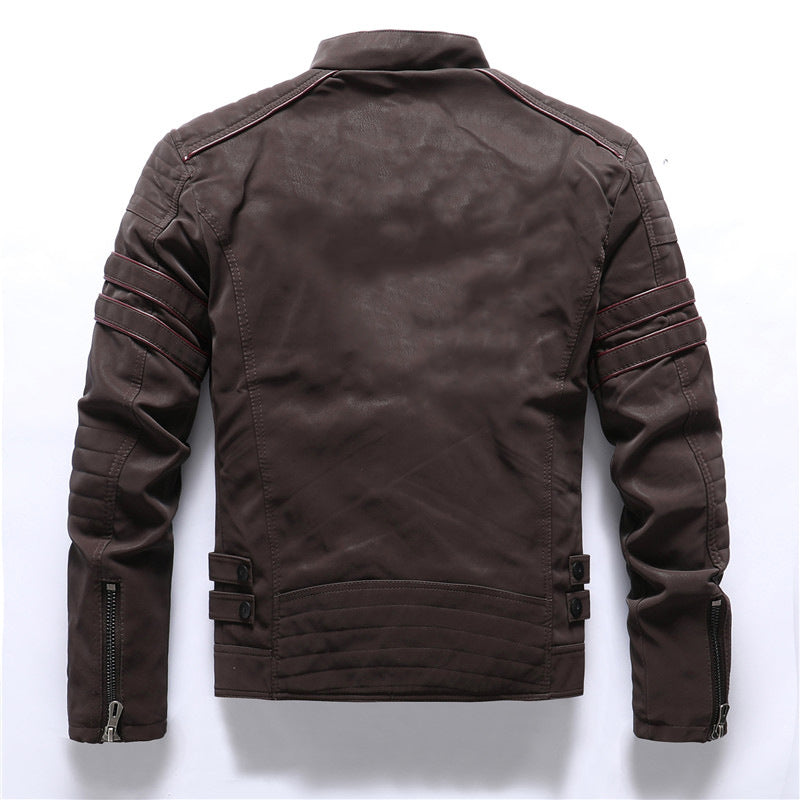 Cevori Stylish Zip Closure Design Biker Jacket