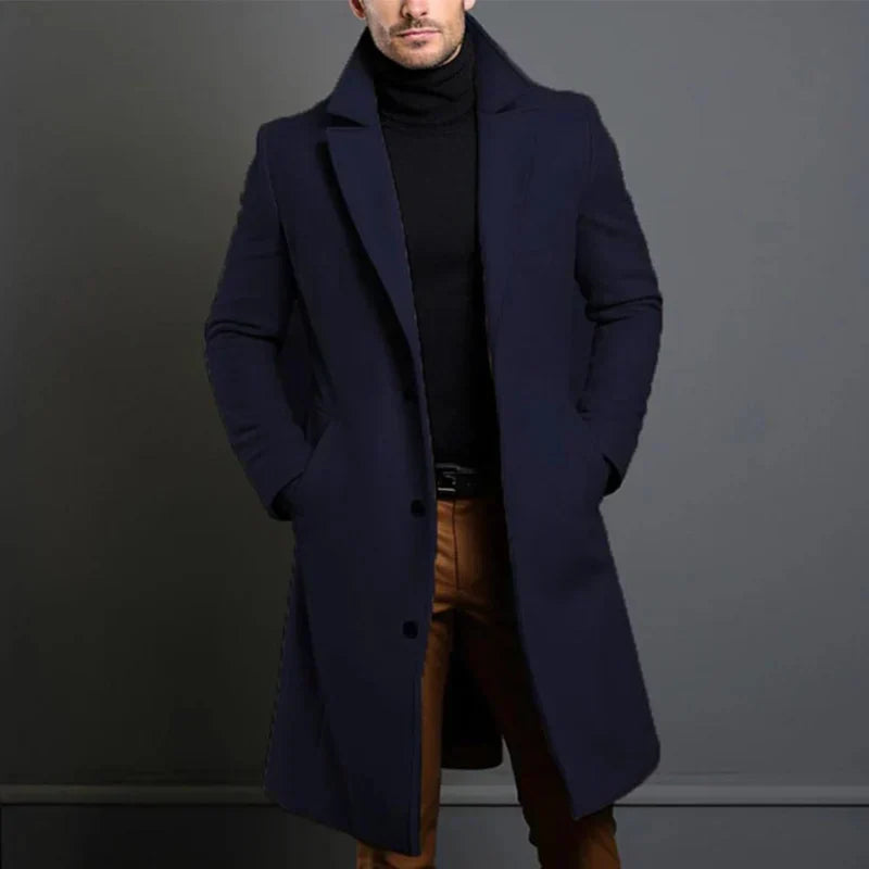 Cevori Tailored Fit Formal Wool Coat