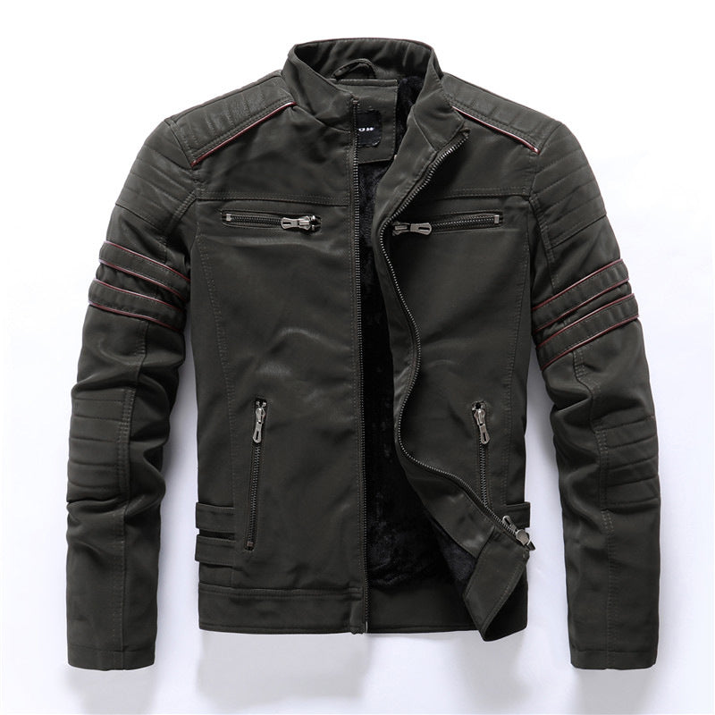 Cevori Stylish Zip Closure Design Biker Jacket