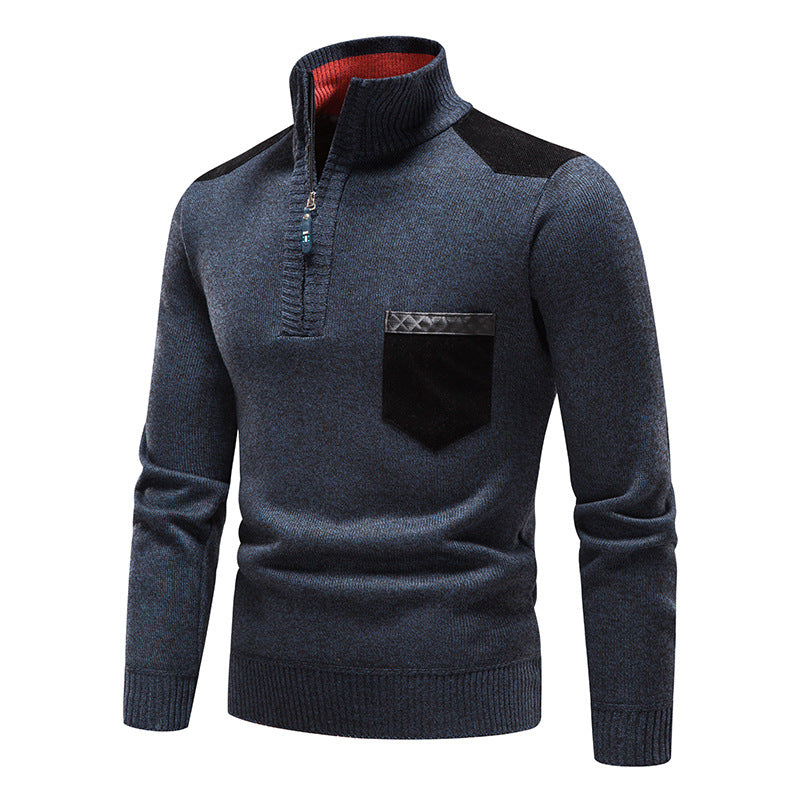 Cevori Zip Fleece Pullover with Pocket