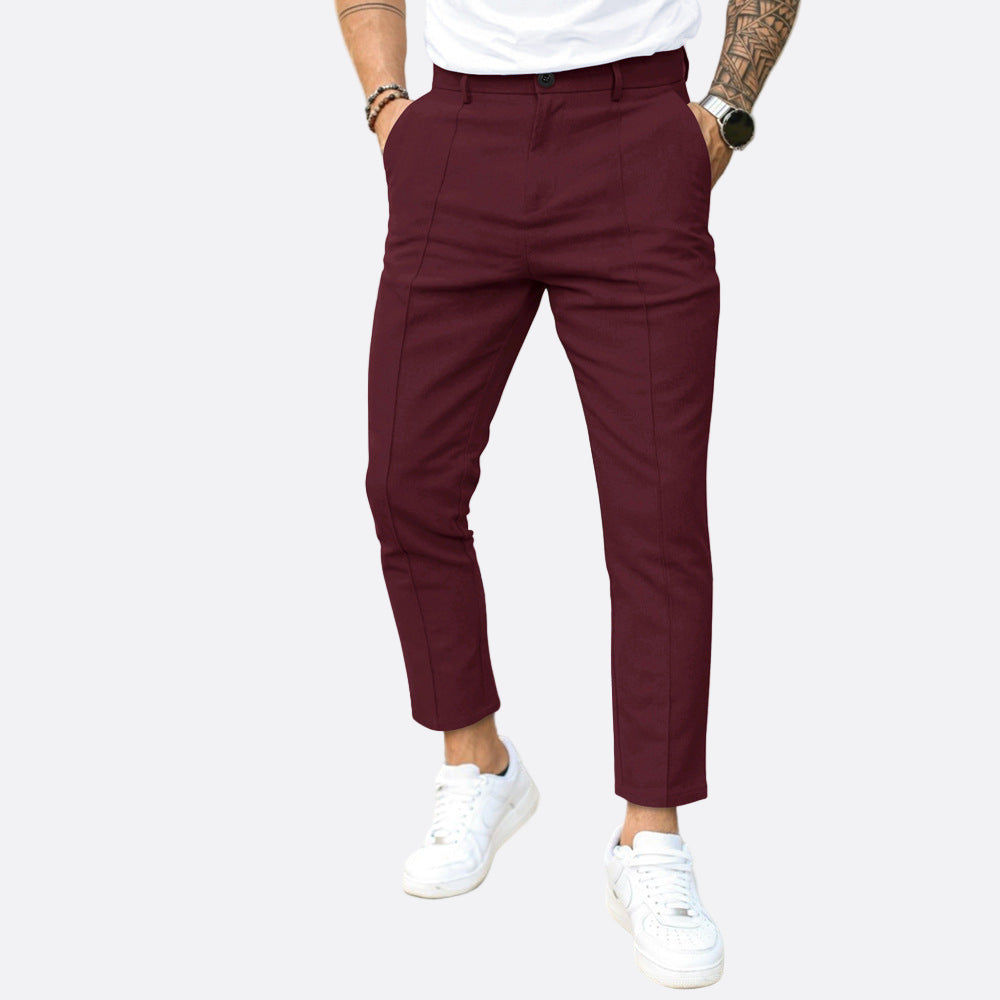 Cevori Casual Style Slim Fit Chino Trousers
