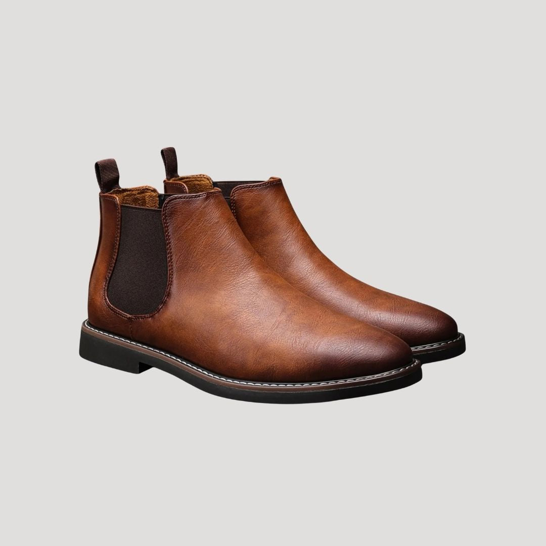 Cevori Winter Style Waterproof Leather Chelsea Boots