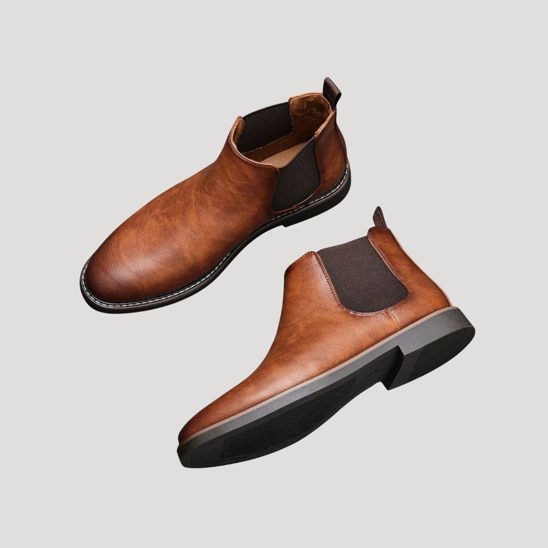Cevori Winter Style Waterproof Leather Chelsea Boots