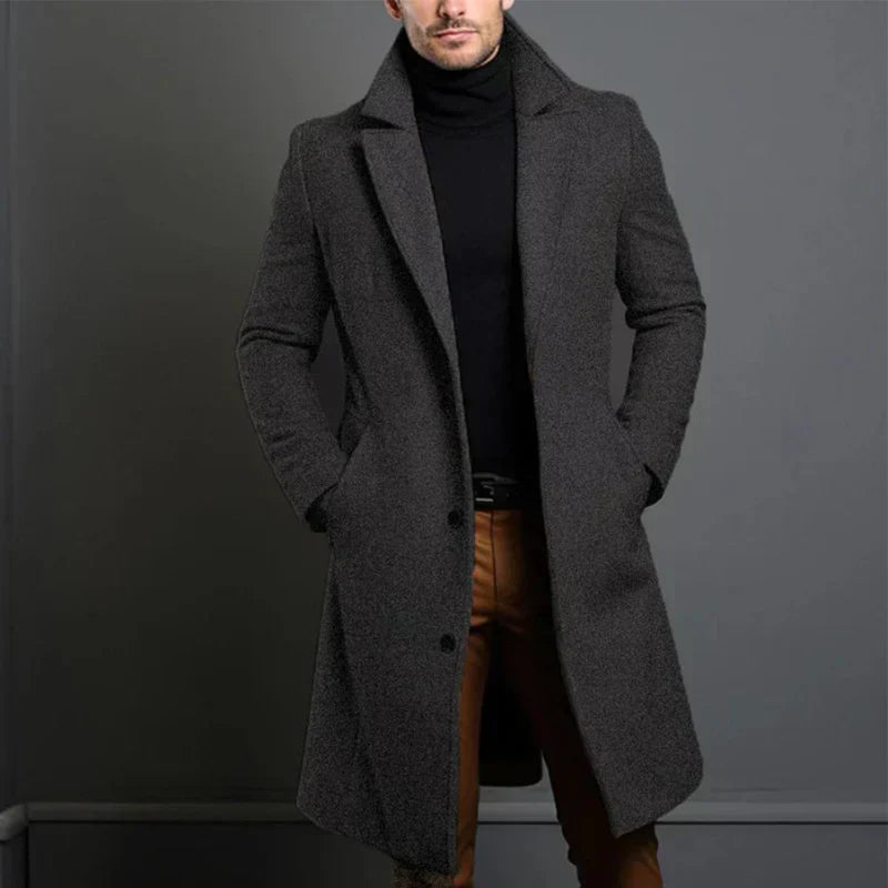 Cevori Tailored Fit Formal Wool Coat