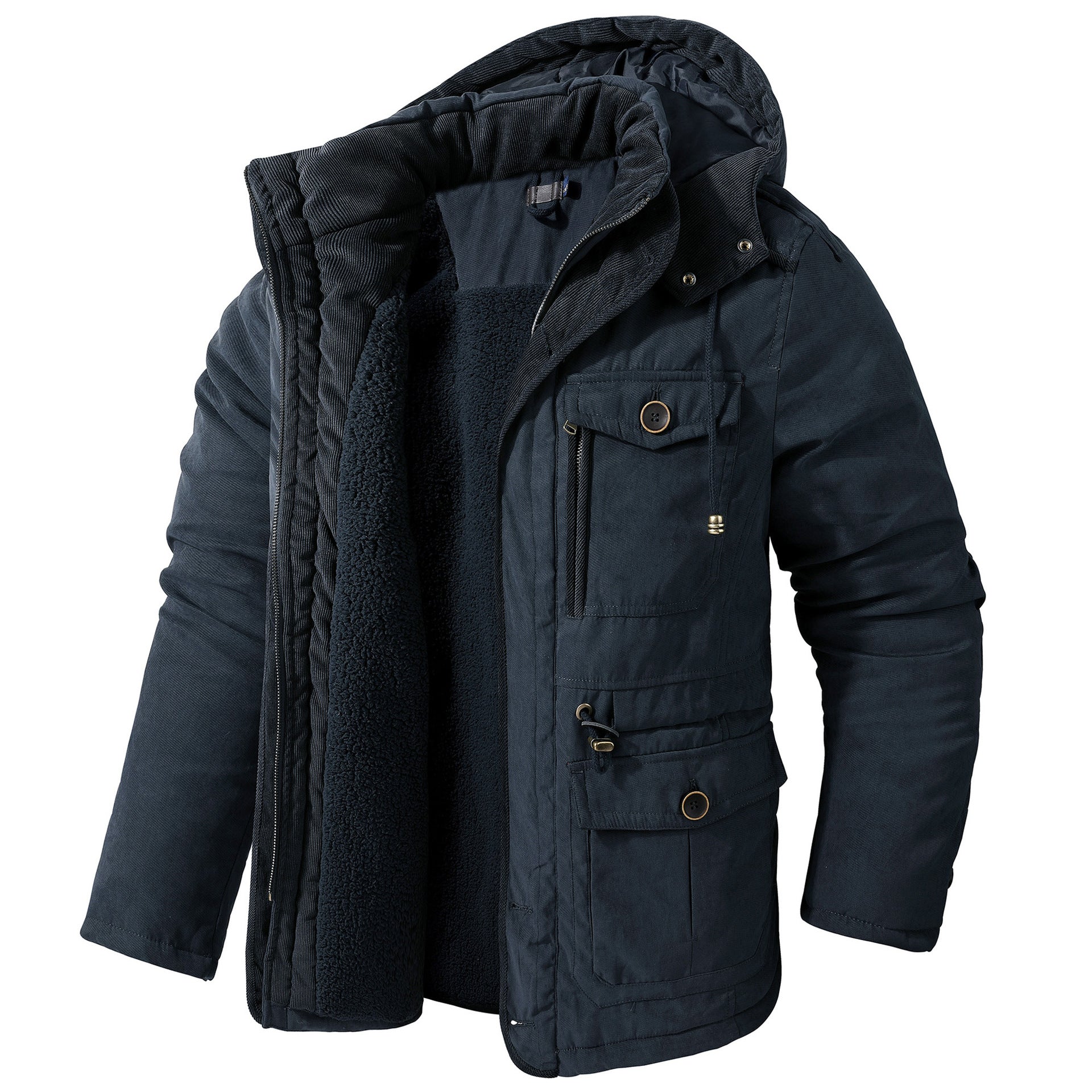 Cevori Warm Hooded Wool Jacket