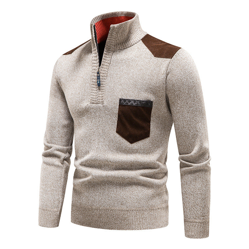 Cevori Zip Fleece Pullover with Pocket