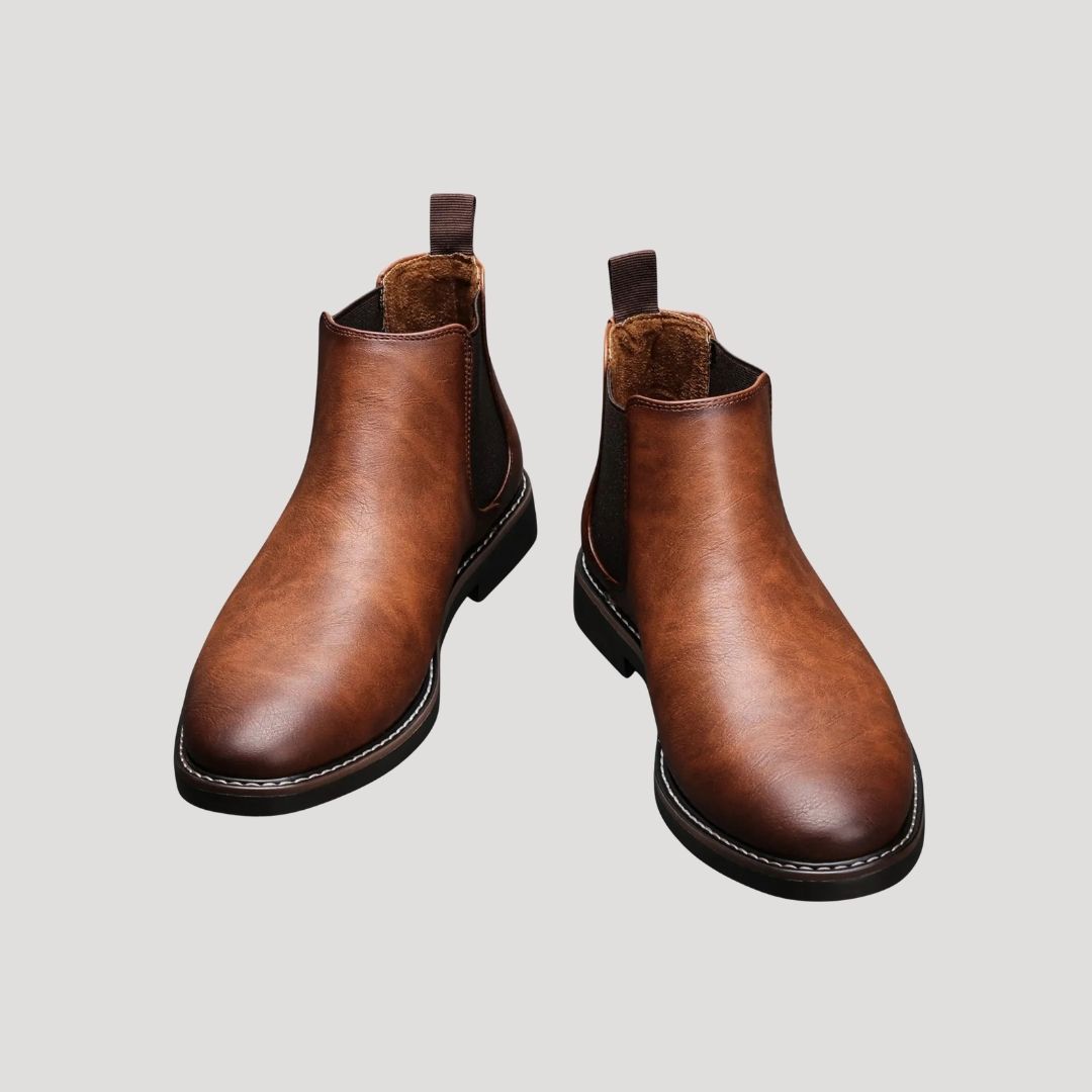 Cevori Winter Style Waterproof Leather Chelsea Boots