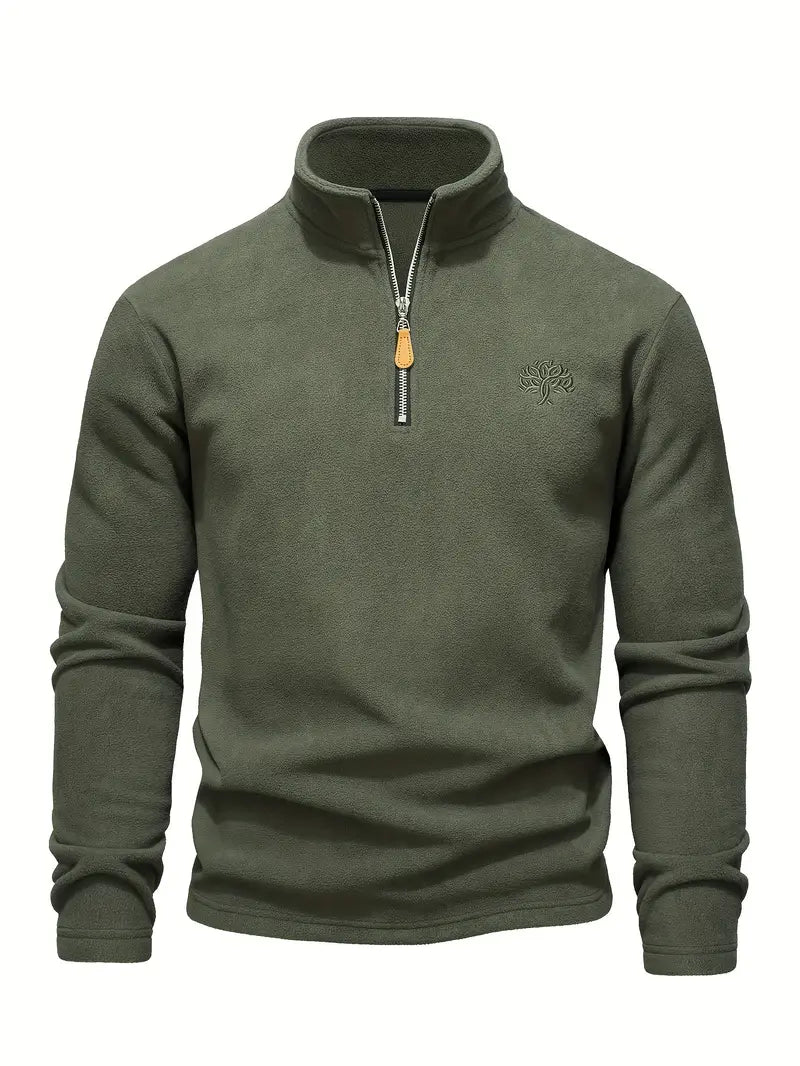Cevori Classic Zip-Up Cotton Pullover