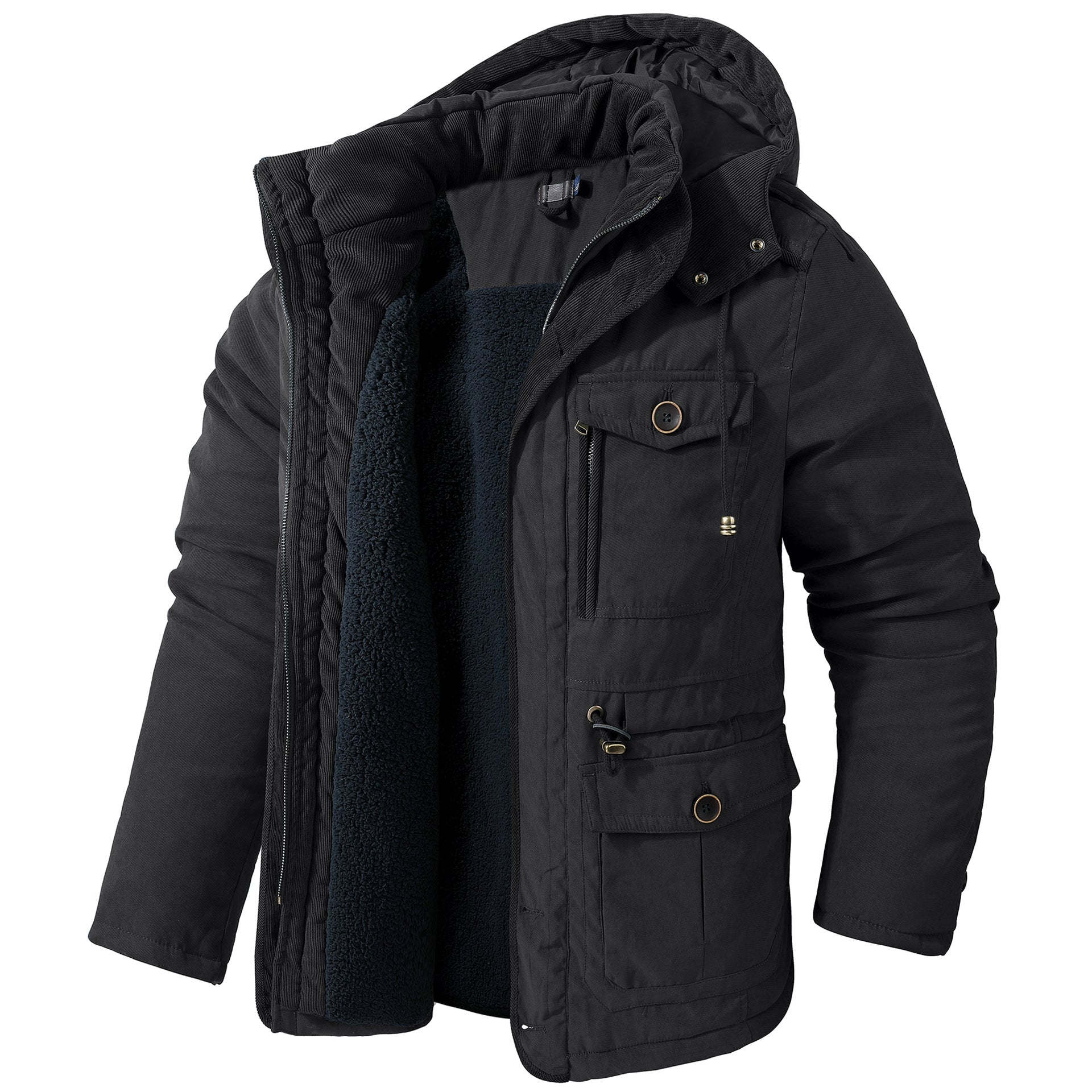 Cevori Warm Hooded Wool Jacket