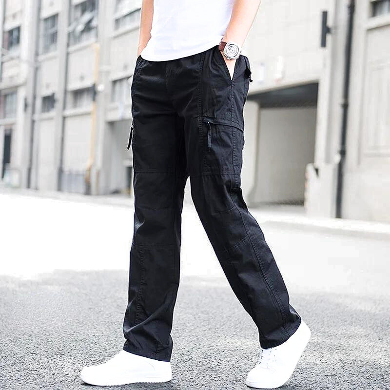 Cevori Straight Leg Cargo Trousers