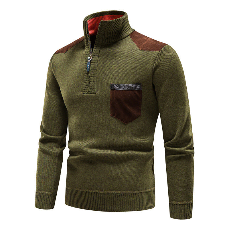 Cevori Zip Fleece Pullover with Pocket