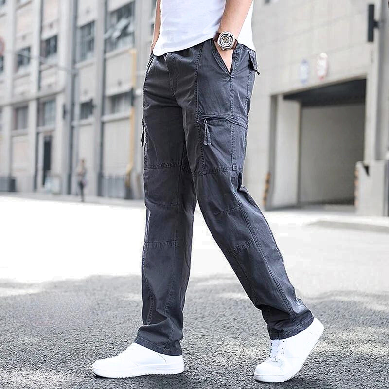 Cevori Straight Leg Cargo Trousers