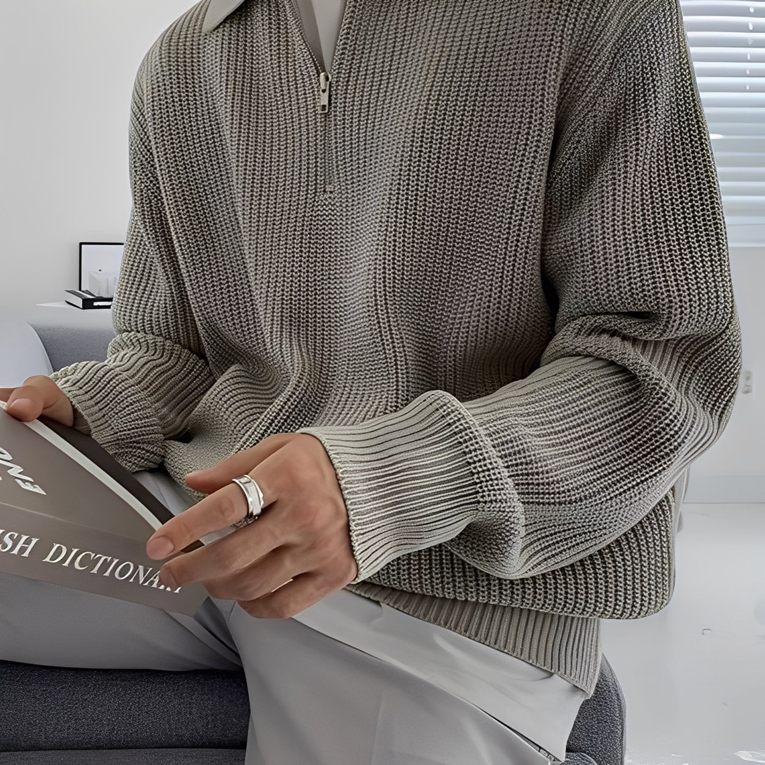 Cevori Elegant Style Loosely Knitted Jumper