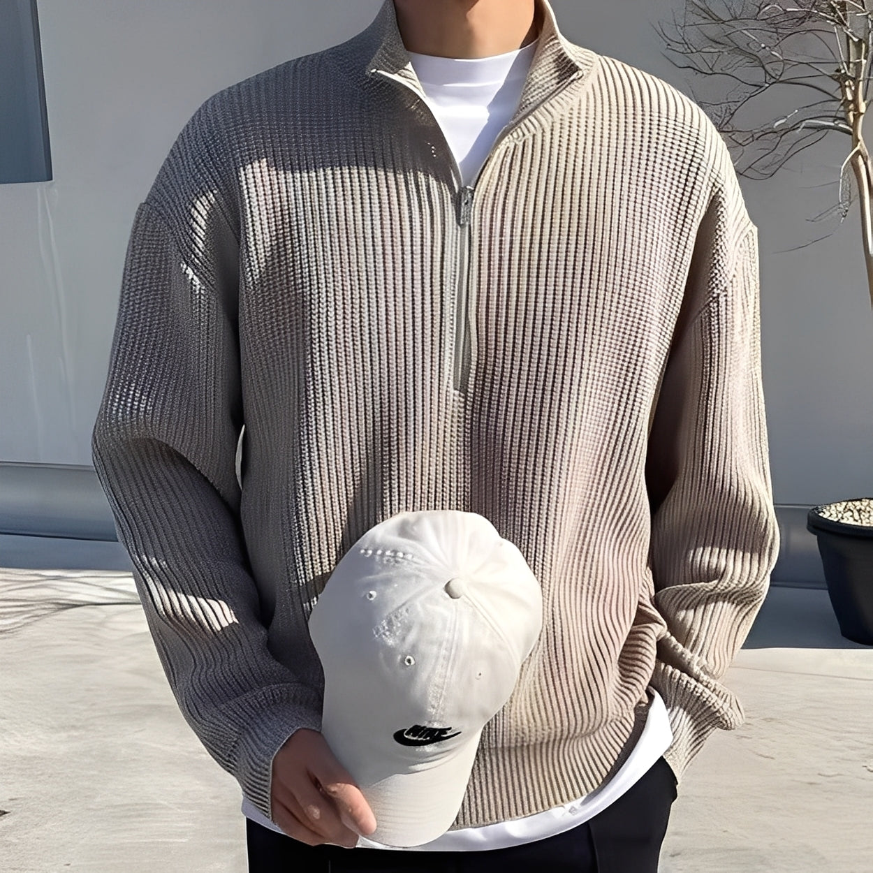 Cevori Elegant Style Loosely Knitted Jumper