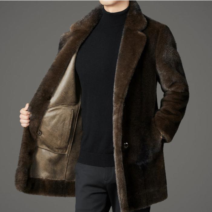 Cevori Reversible Winter Style Faux Fur Coat