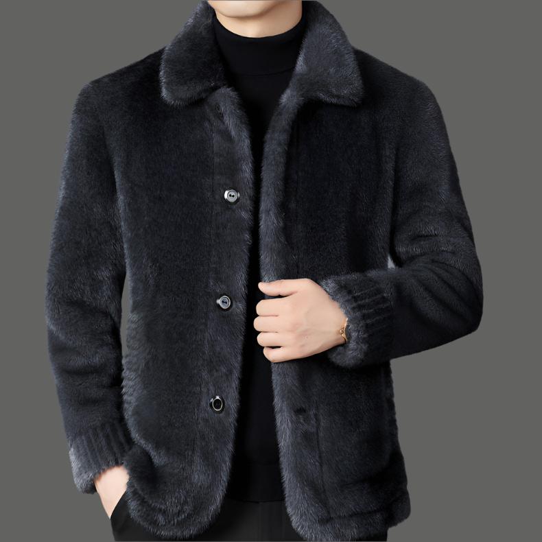 Cevori Reversible Warm Style Faux Fur Jacket