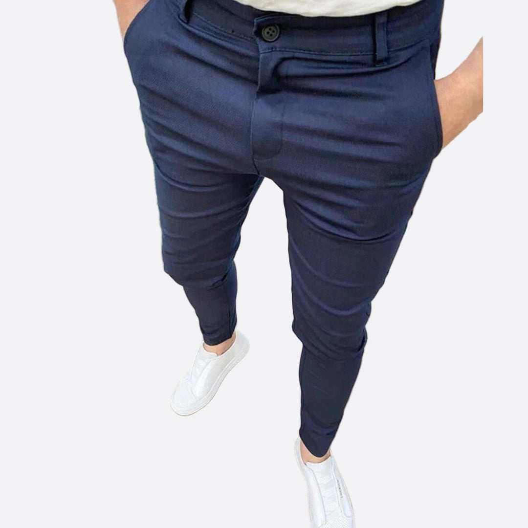 Cevori Ankle Length Slim Fit Trousers