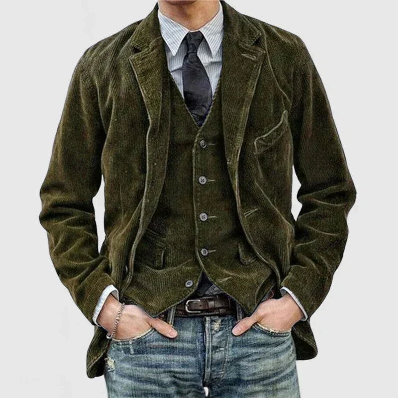 Cevori Corduroy Blazer and Waistcoat