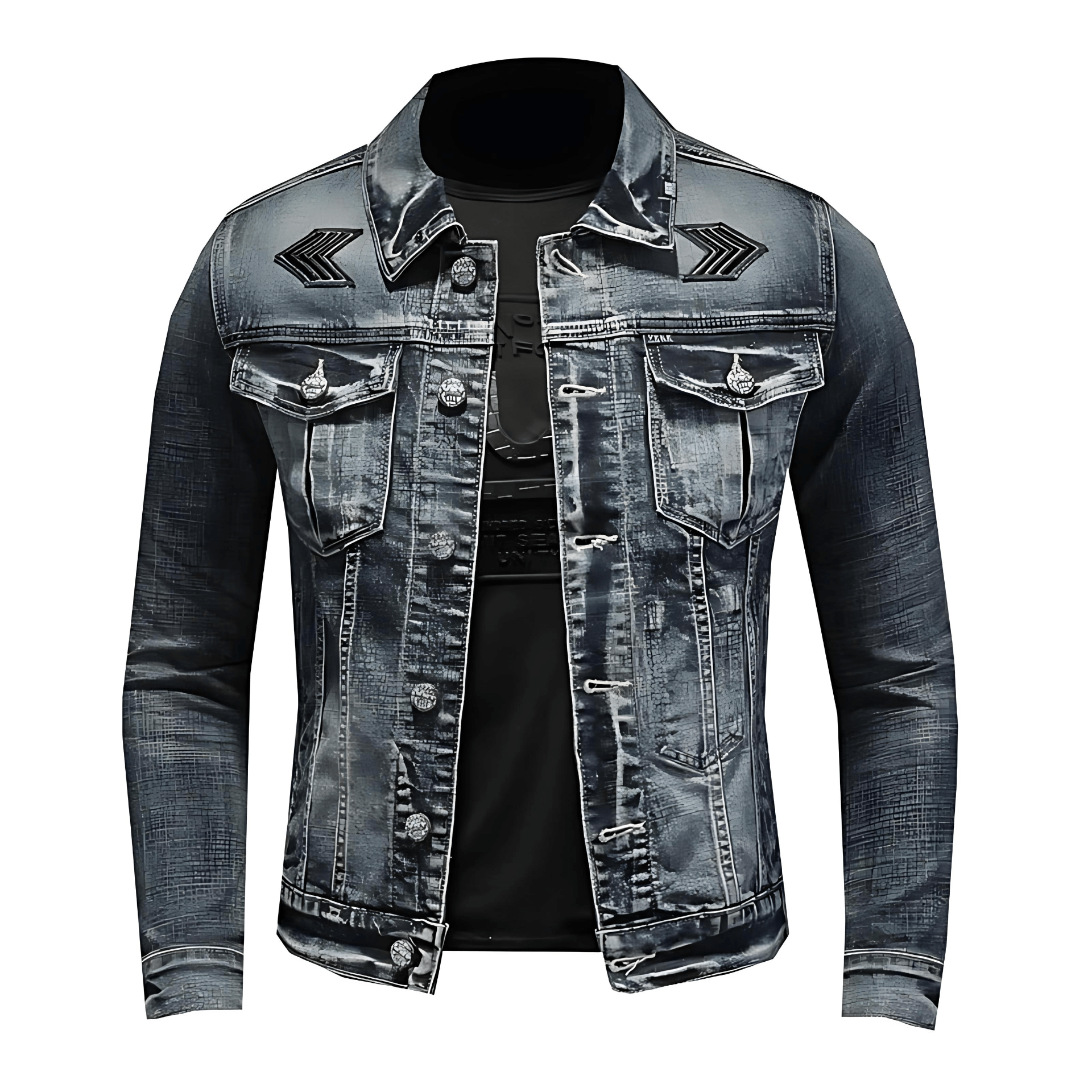 Cevori Black Stonewashed Denim Jacket