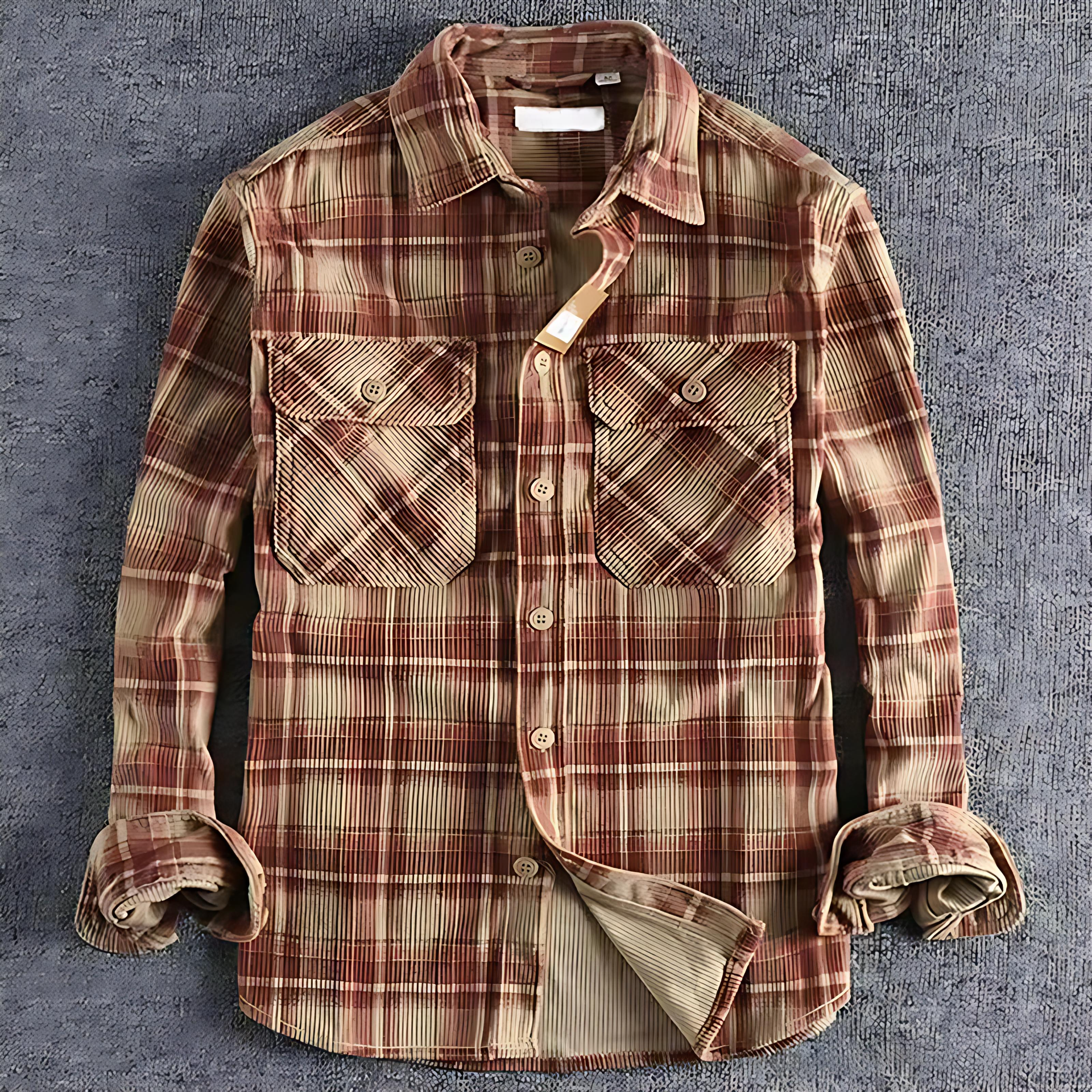 Cevori Button-Front Casual Long-Sleeve Shirt