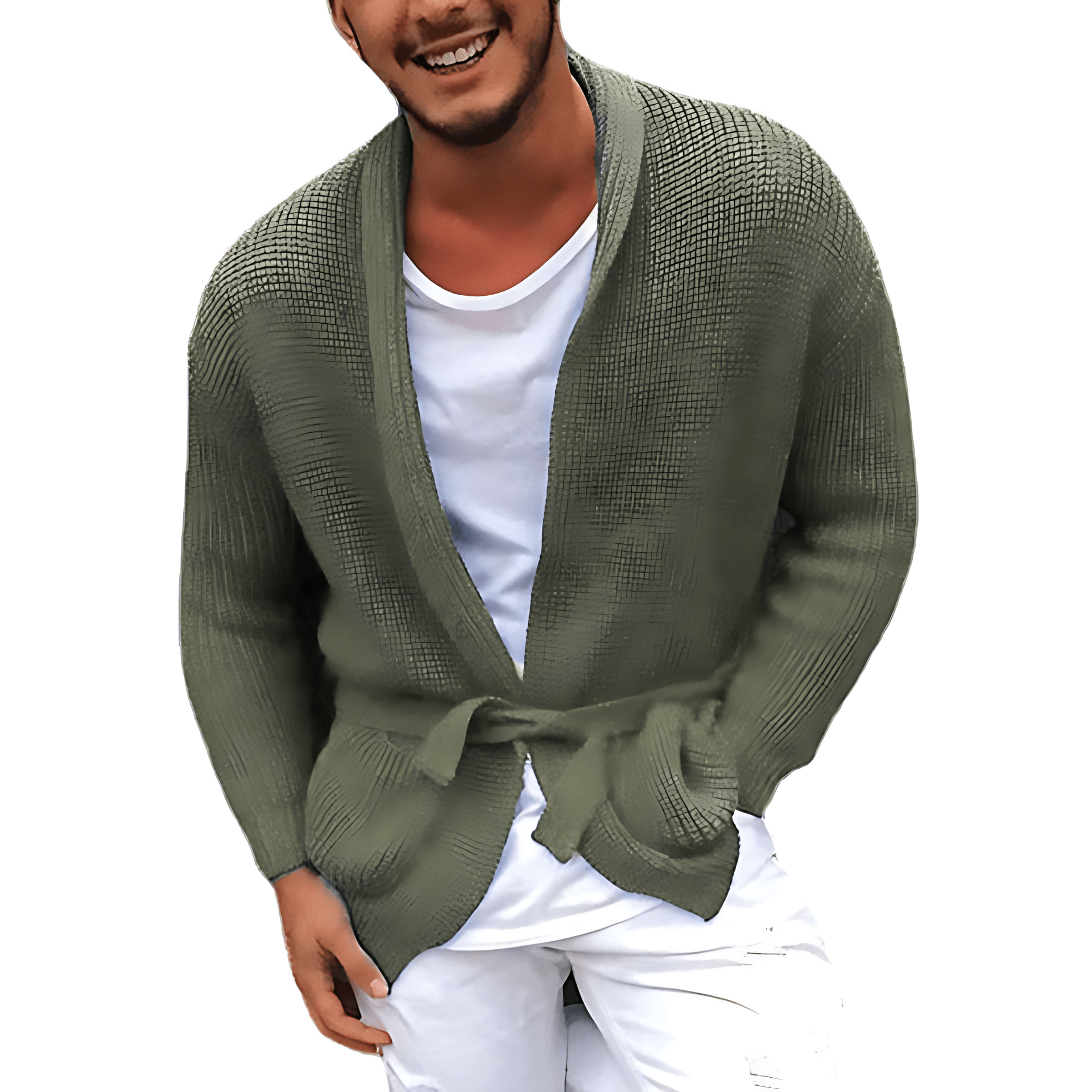 Cevori Casual Belted Knitted Cardigan