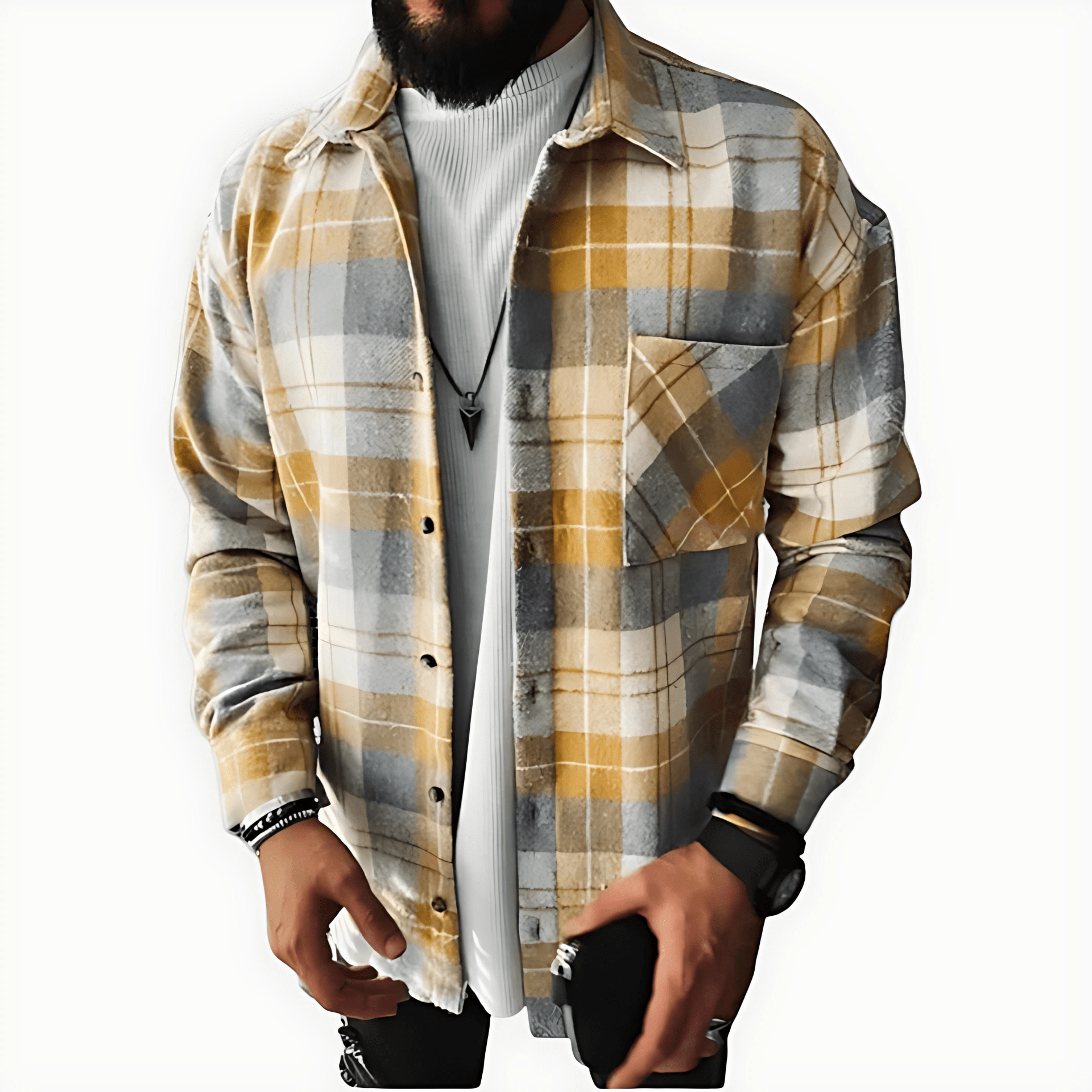 Cevori Casual Winter Style Checkered Shirt