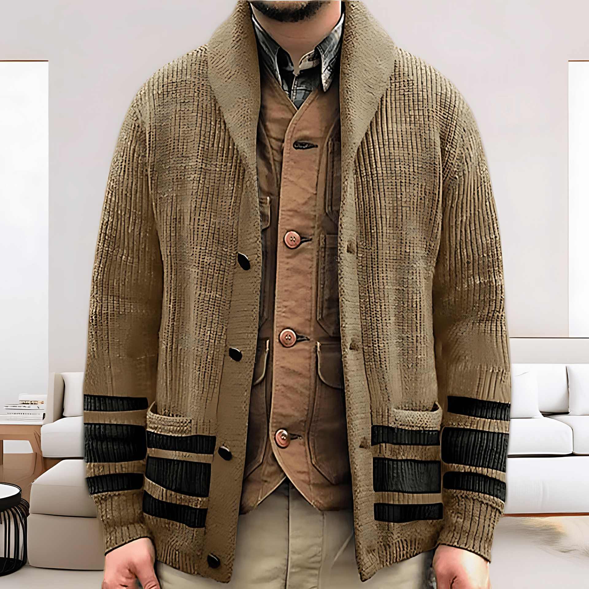 Cevori Chunky Knit Cardigan with Pockets