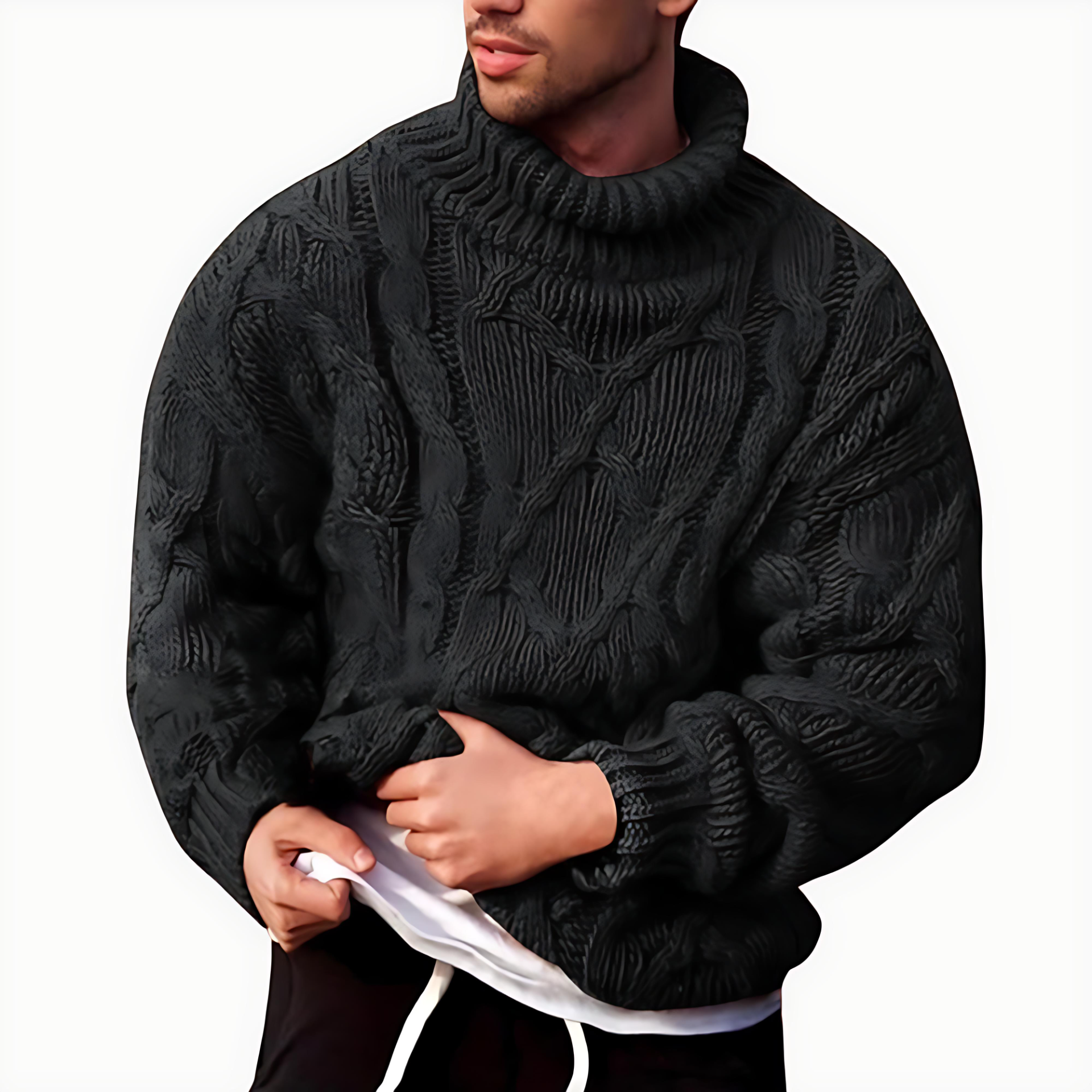Cevori Chunky Knitted Turtleneck Jumper