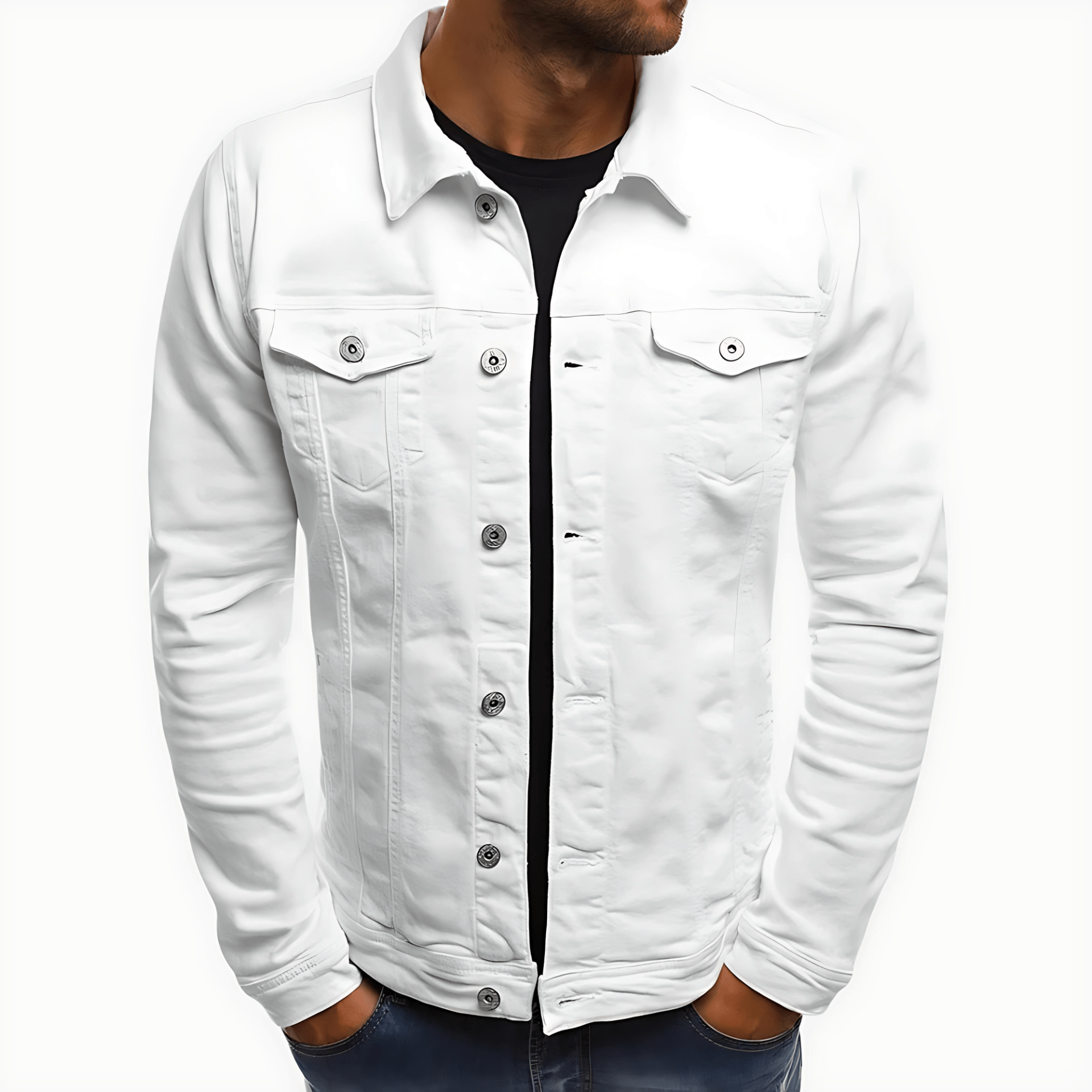 Cevori Classic Button Up Style Denim Jacket