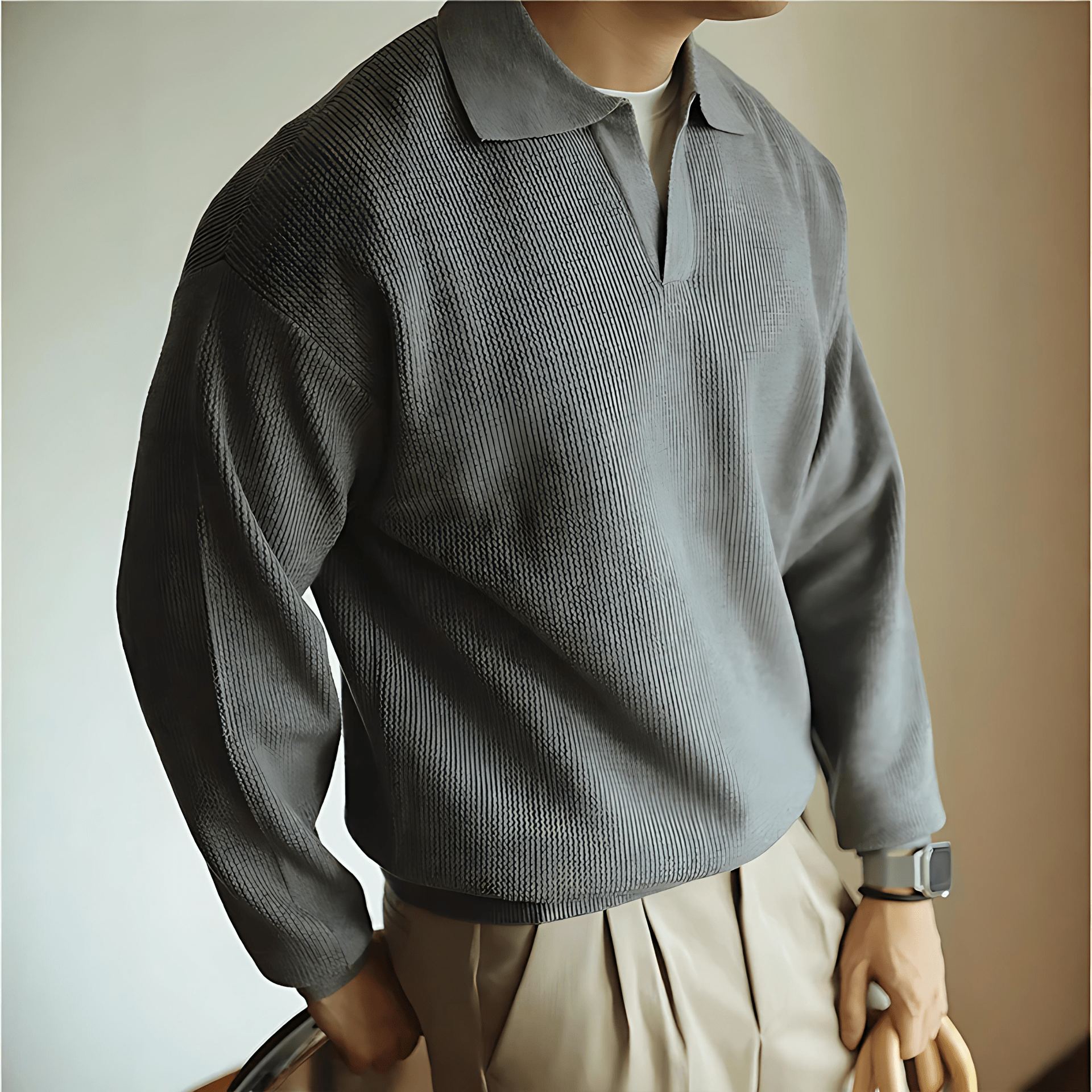 Cevori Classic Style Knit Polo
