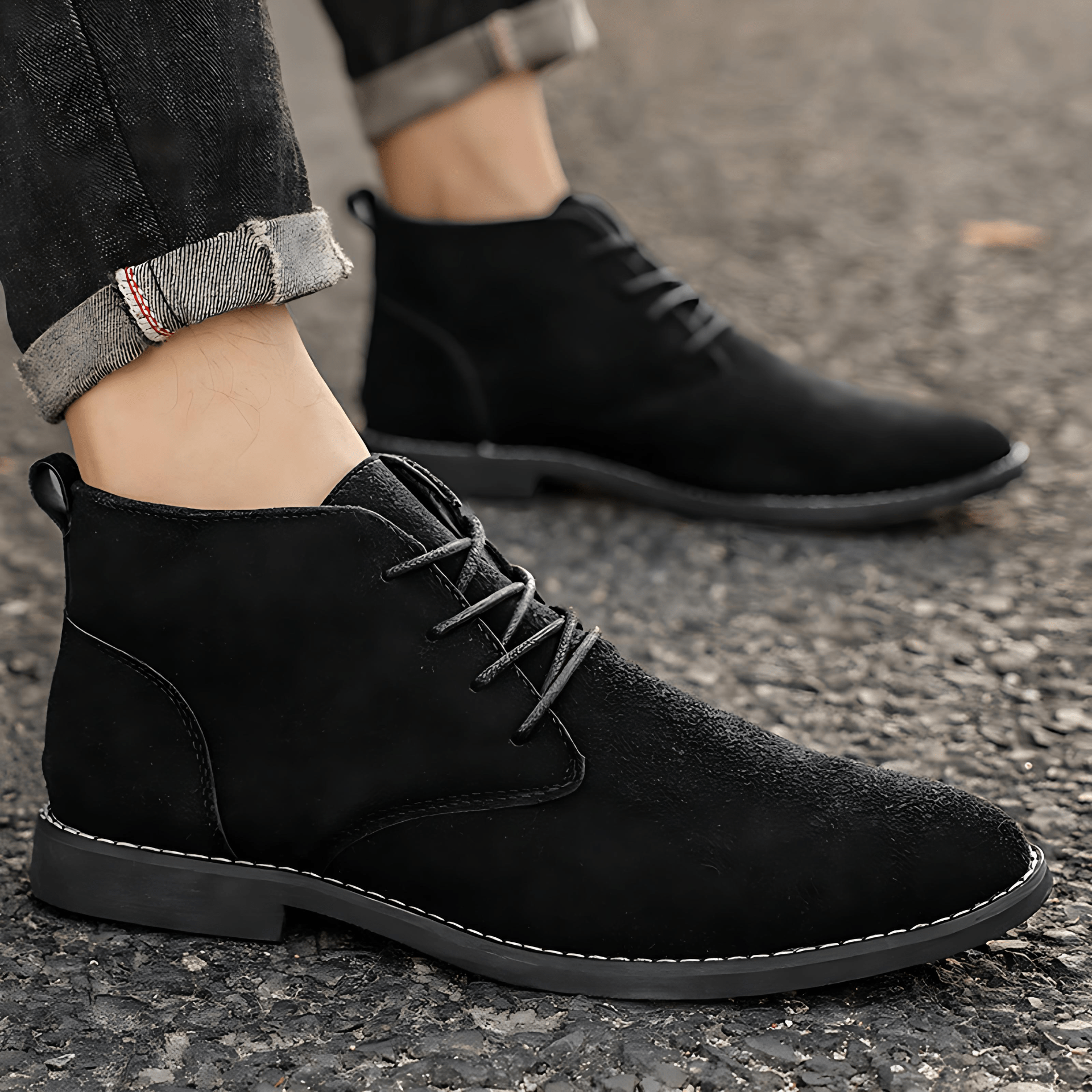 Cevori Classic Style Suede Lace-Up Shoes