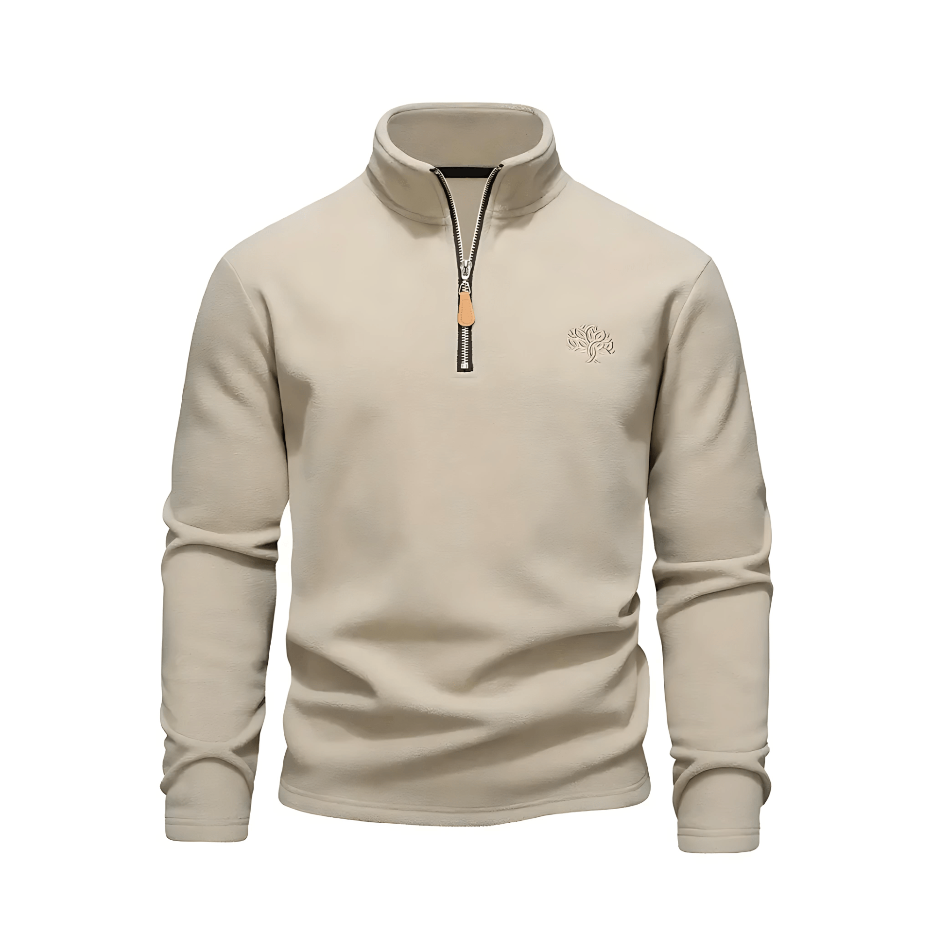 Cevori Classic Zip-Up Cotton Pullover