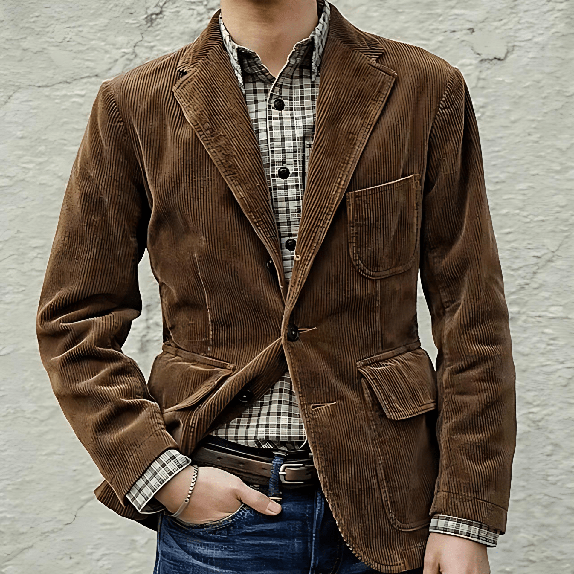 Cevori Corduroy Blazer and Waistcoat