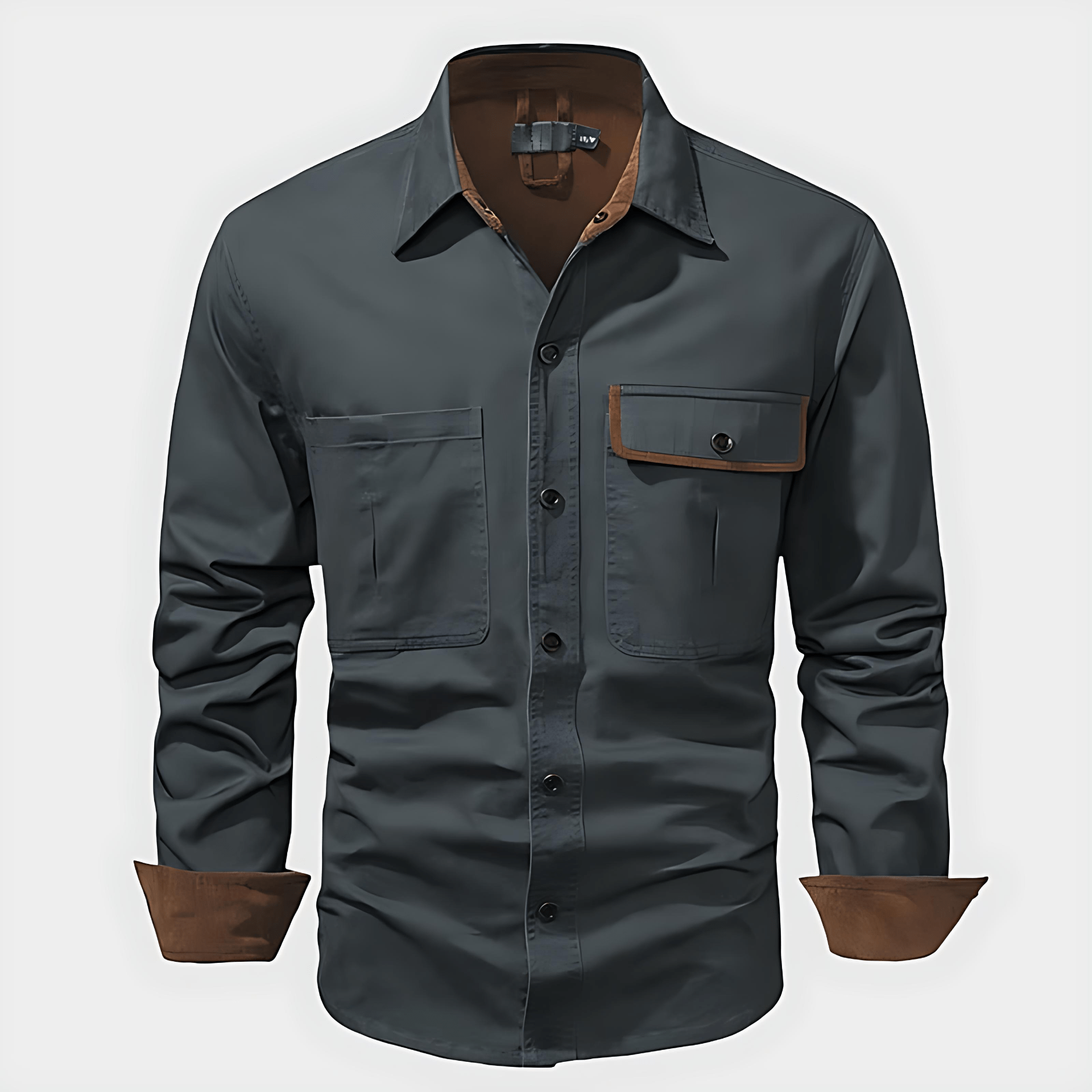 Cevori Cotton Corduroy Lined Button-Up Shirt