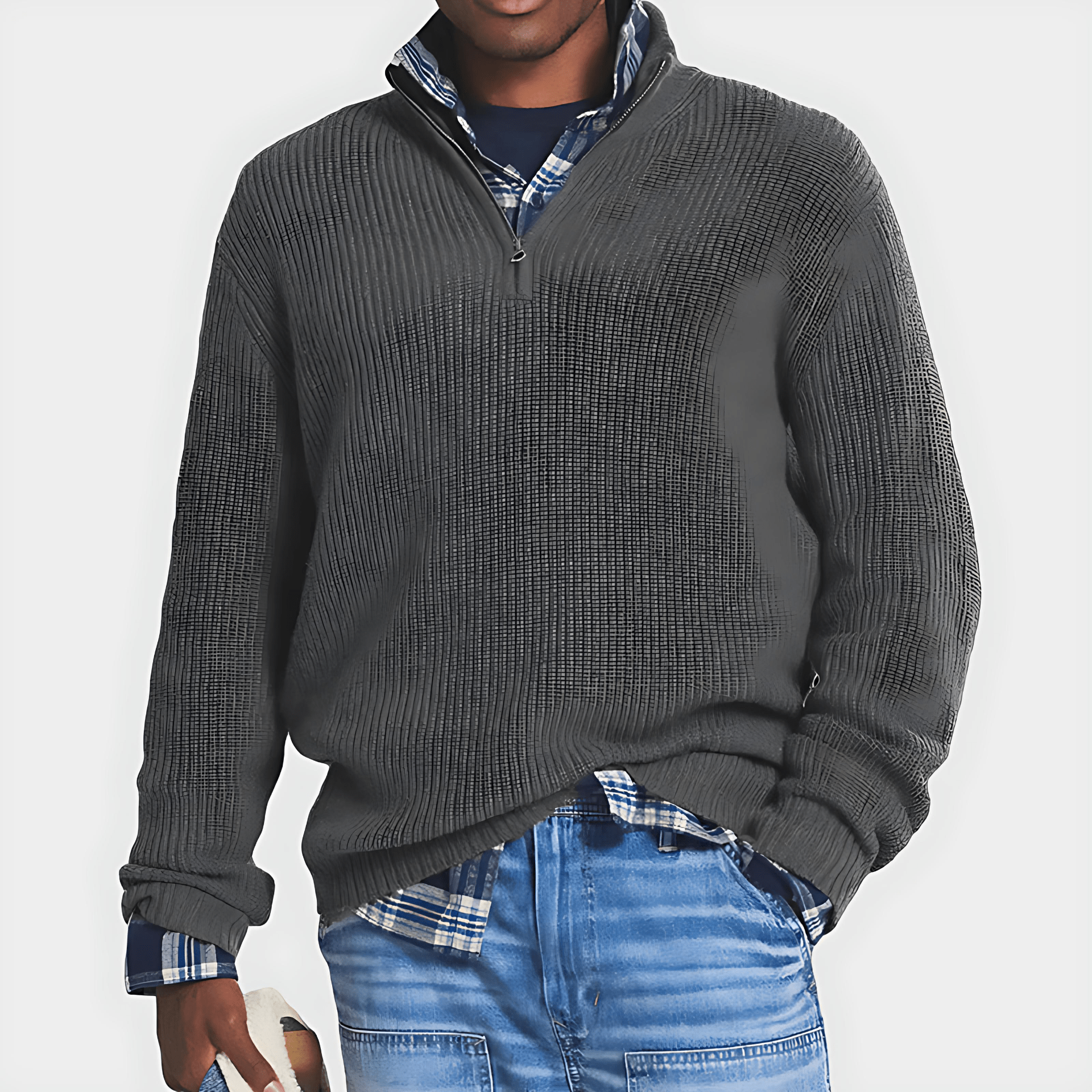 Cevori Cozy Style Ribbed Knitted Jumper