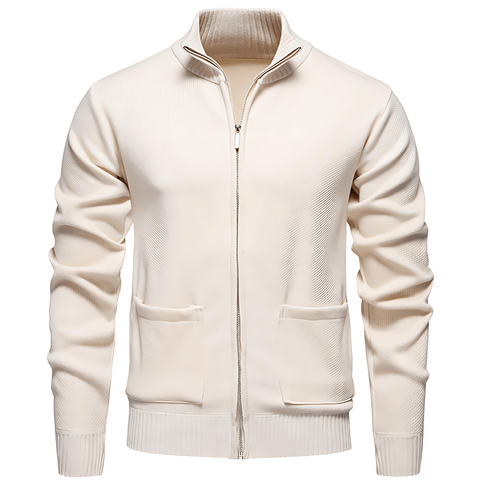 Cevori Full Length Zip-Up Cardigan with Pockets