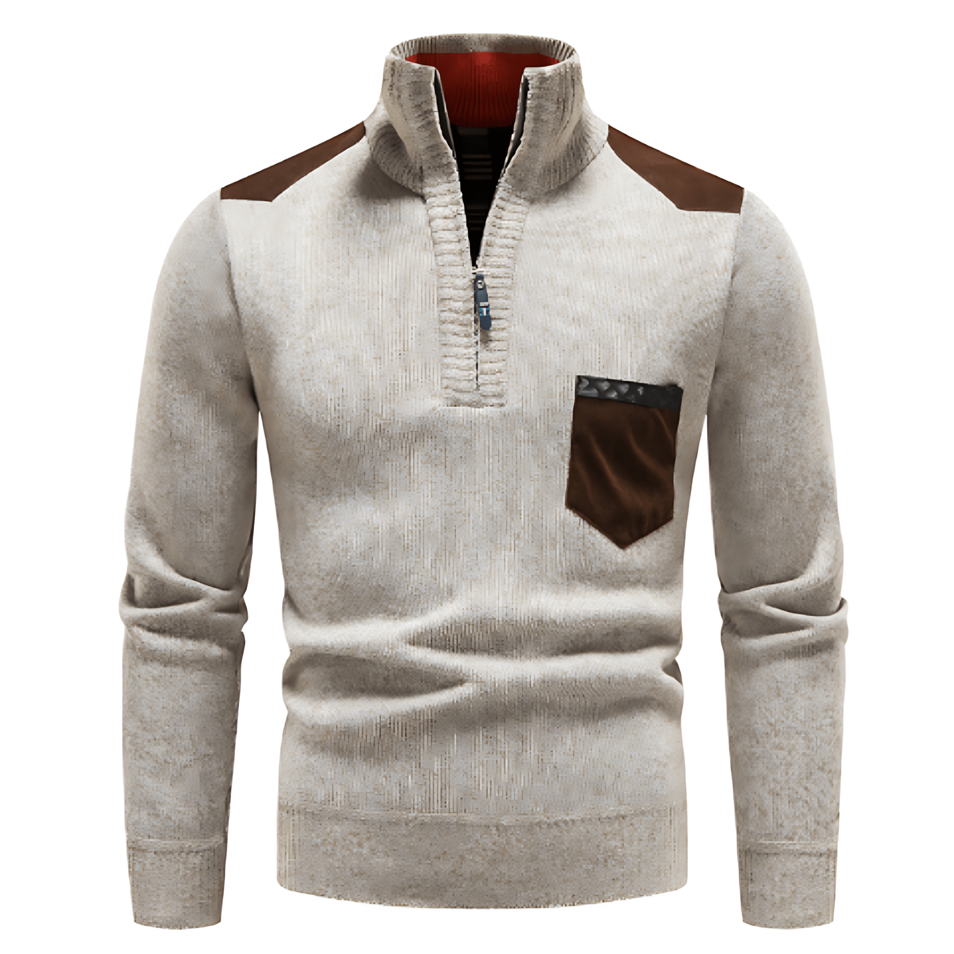 Cevori Half Zip Turtleneck Winter Jumper