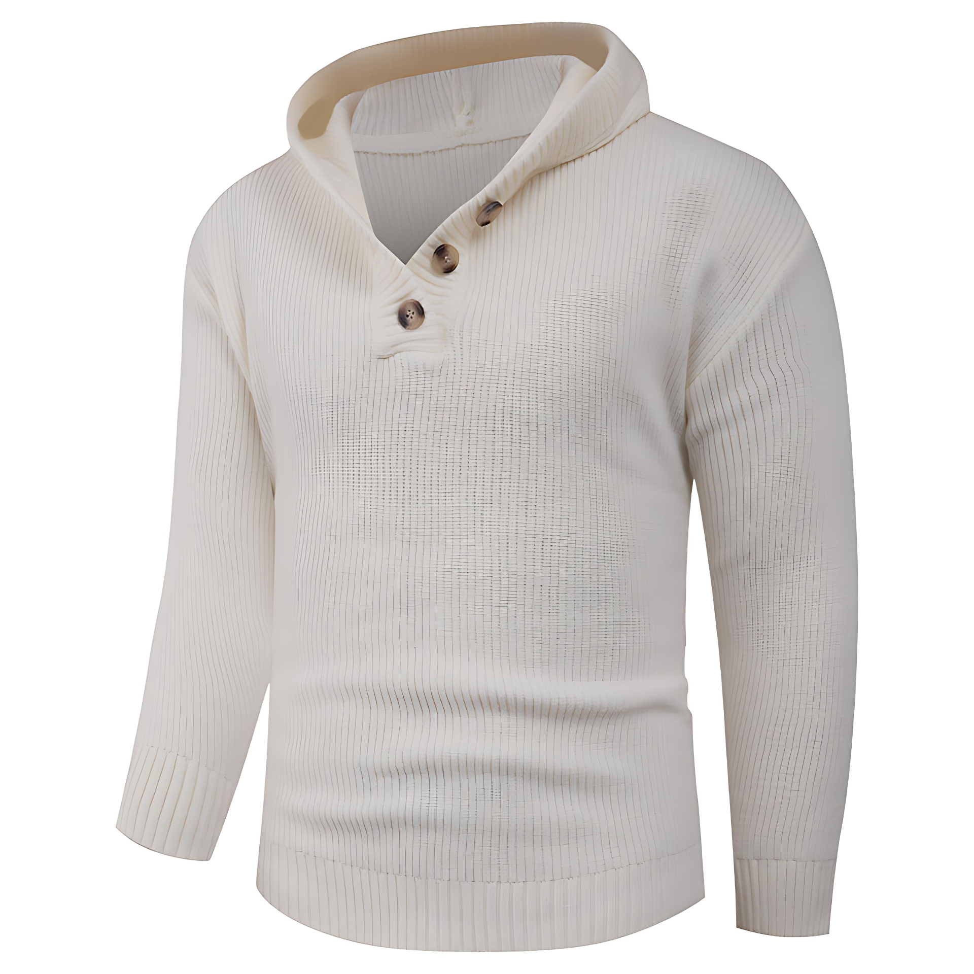 Cevori High Collar Knitted Jumper with Buttons