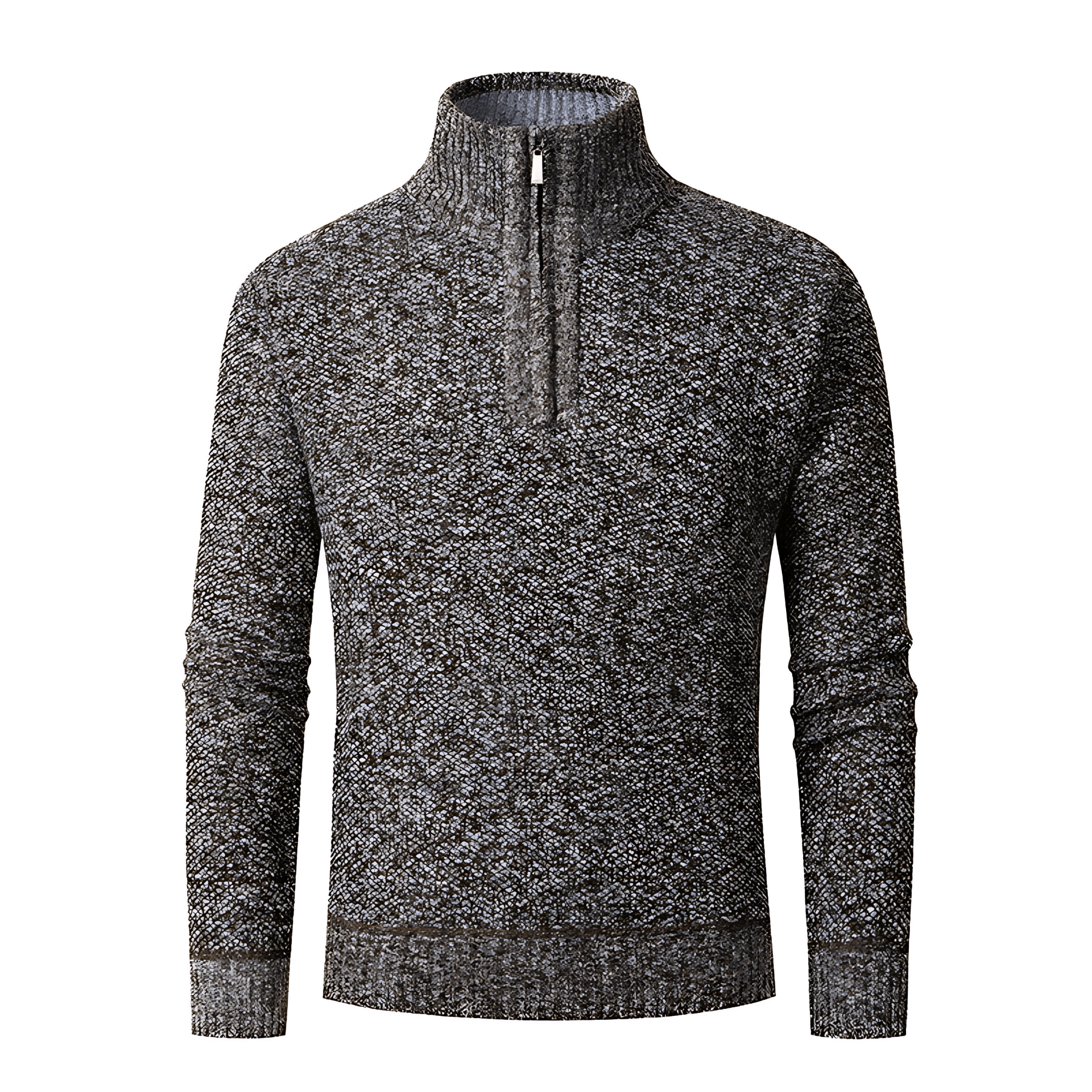 Cevori High Collar Knitted Jumper with Zip