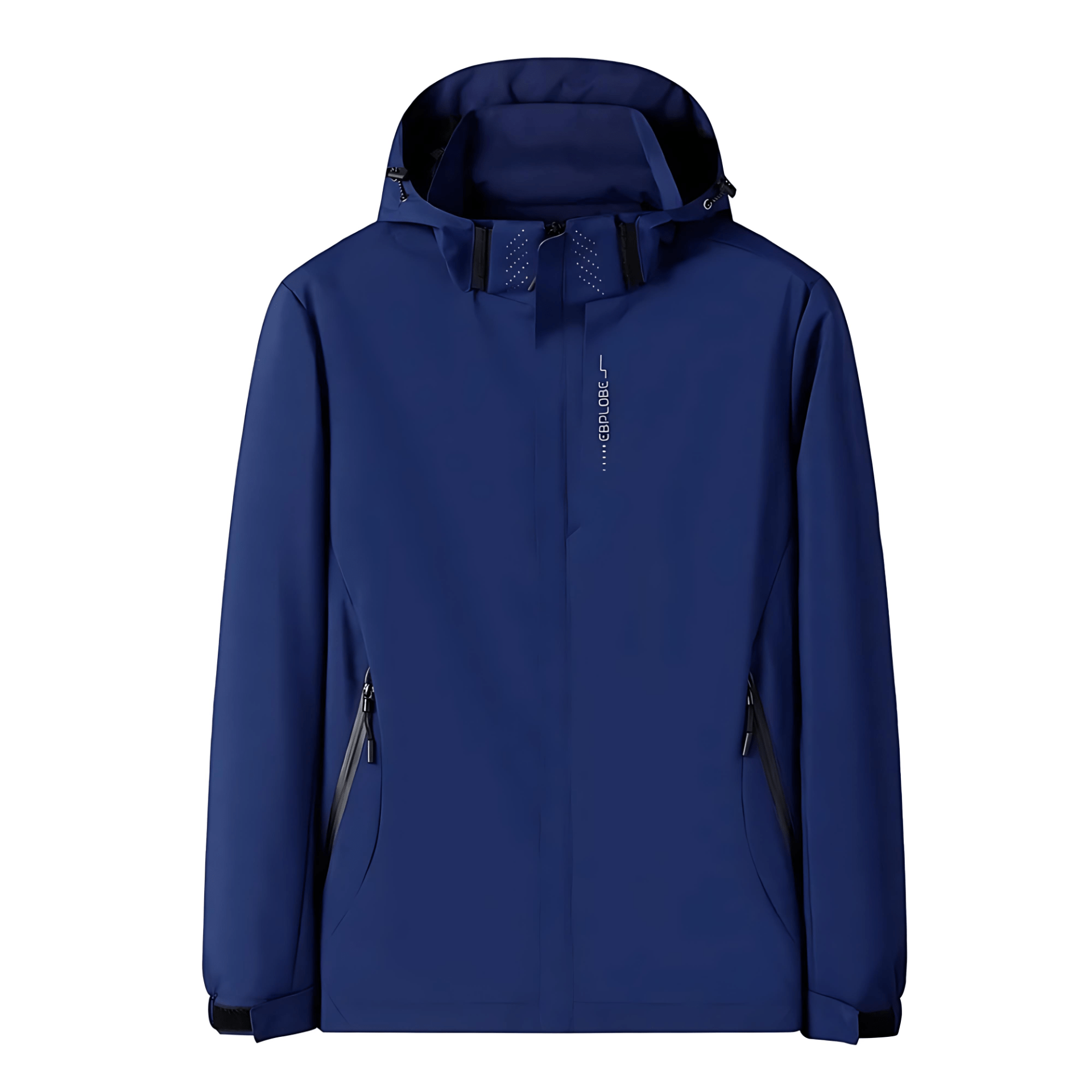 Cevori Hooded Waterproof Blue Windbreaker