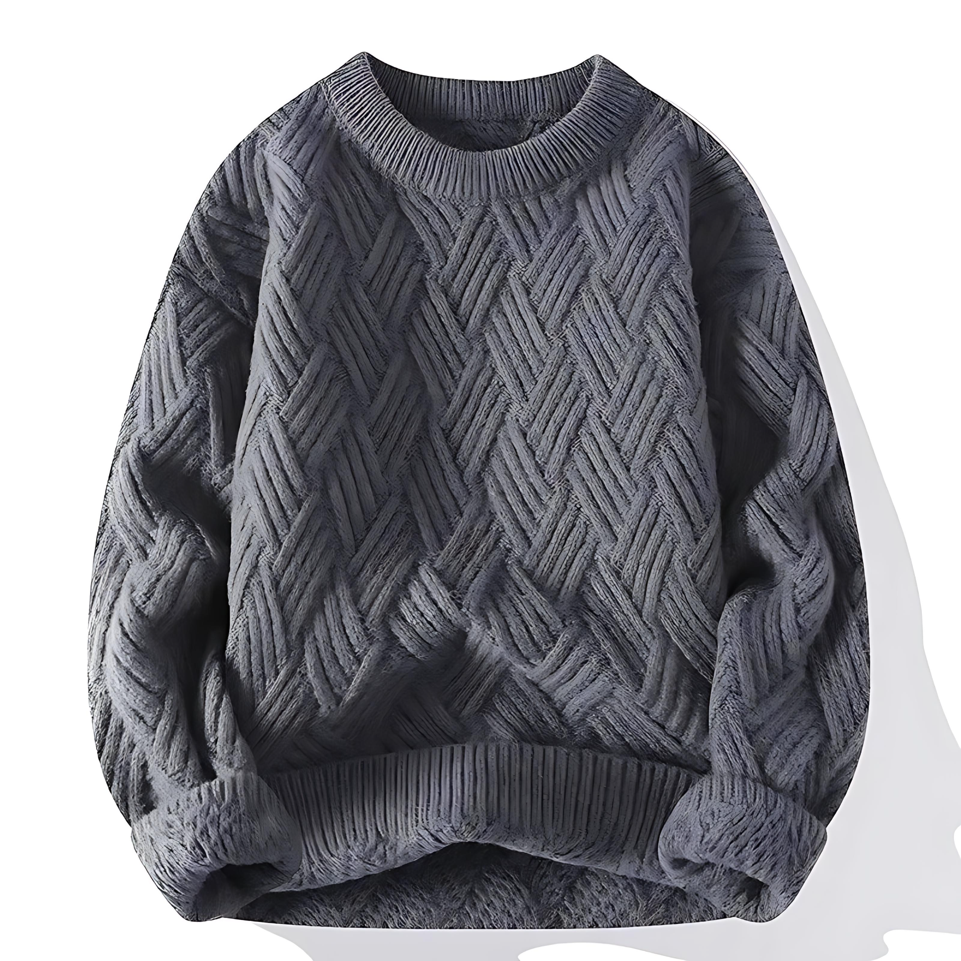 Cevori Knit Patterned Sweater Crewneck